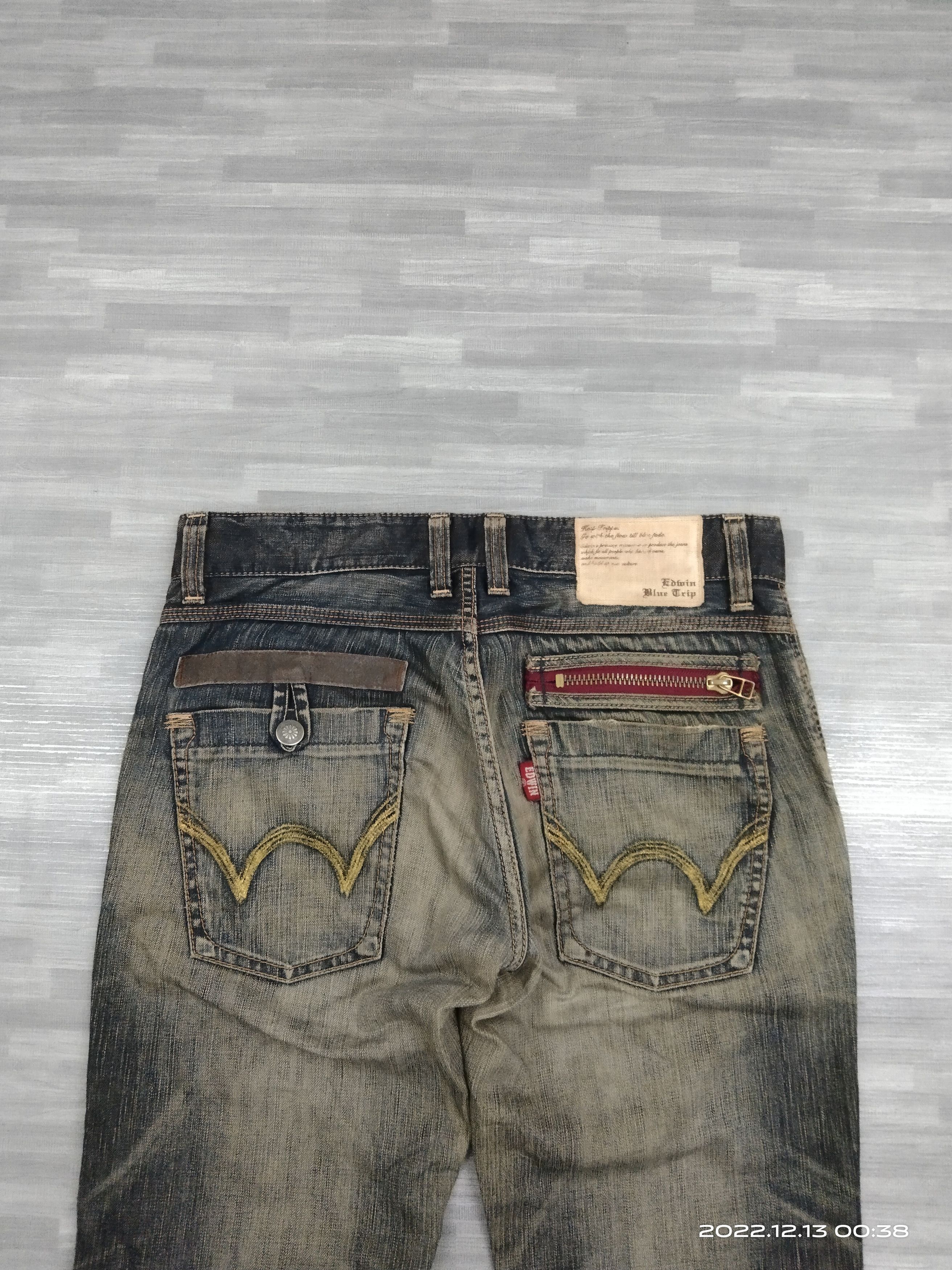 Edwin THRASH RUSTY EDWIN BLUE TRIP DENIM PANTS Size US 34 / EU 50 - 5 Thumbnail