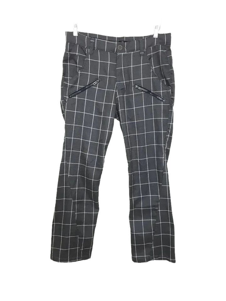 Designer × Japanese Brand Japanese COMON GOLF Grid Plaid Zipper Streetwear Pants Size US 34 / EU 50 - 1 Thumbnail