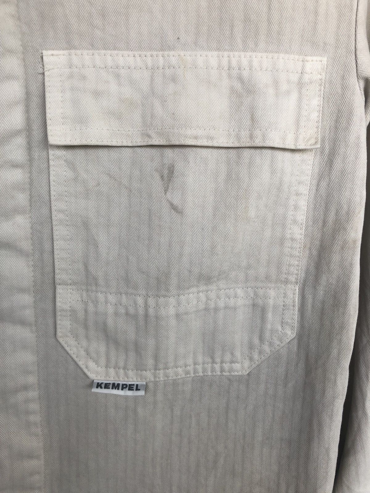 Japanese Brand Kempel EU Herringbone Two Pocket Jacket Shirt Size US M / EU 48-50 / 2 - 5 Thumbnail