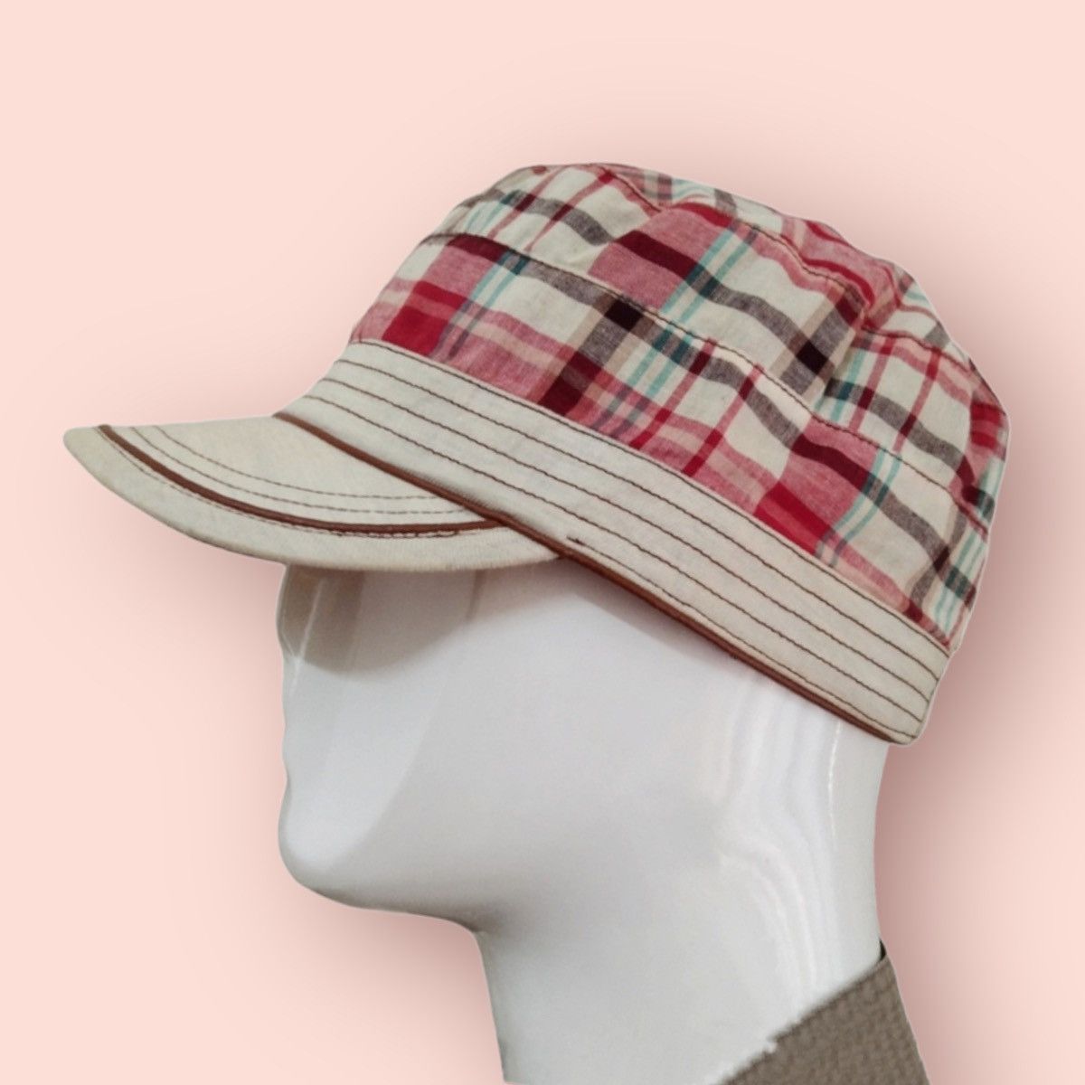 Japanese Brand PLAID ARMY CAP UNKNOWN DESIGNER Size ONE SIZE - 15 Thumbnail