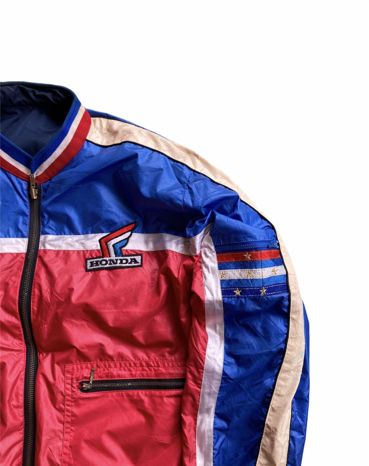 Honda × Vintage Vintage Honda Riding Distressed Jacket Size US S / EU 44-46 / 1 - 4 Thumbnail