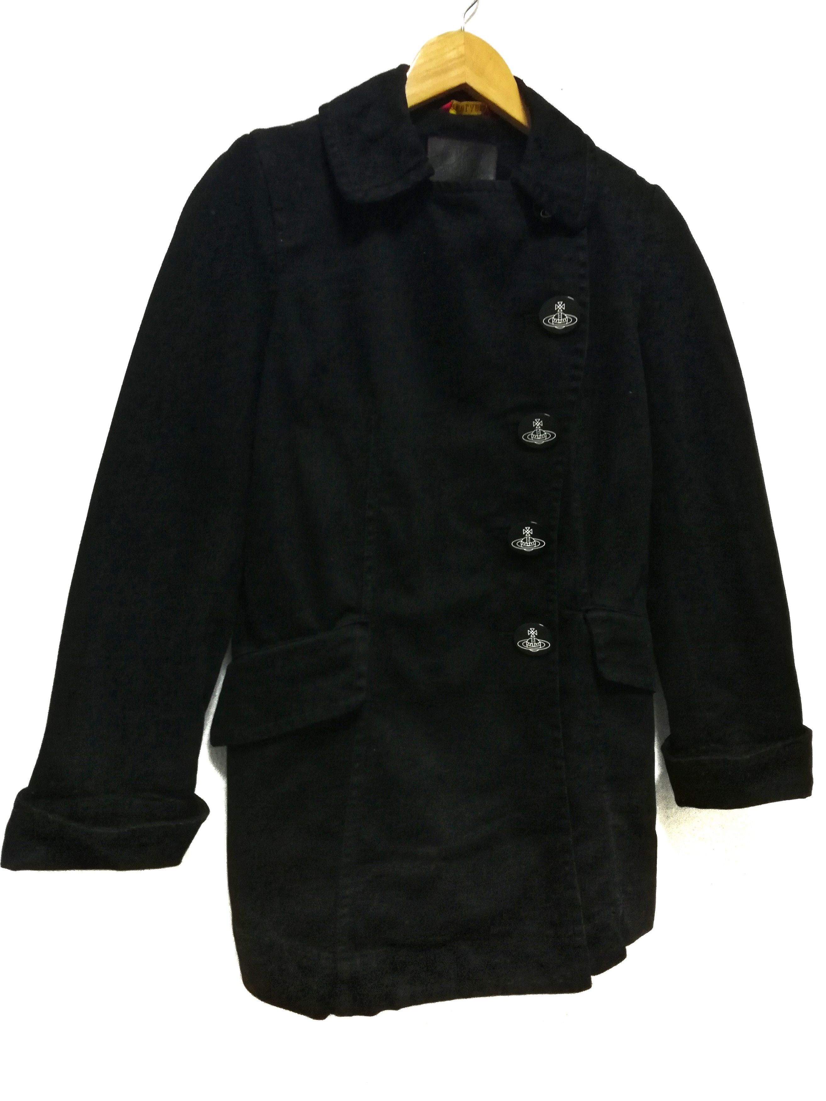 Vivienne Westwood 🔥DOPE🖤 Vivienne Westwood Red Label Logo Denim Coat Jacket Size US XS / EU 42 / 0 - 1 Thumbnail
