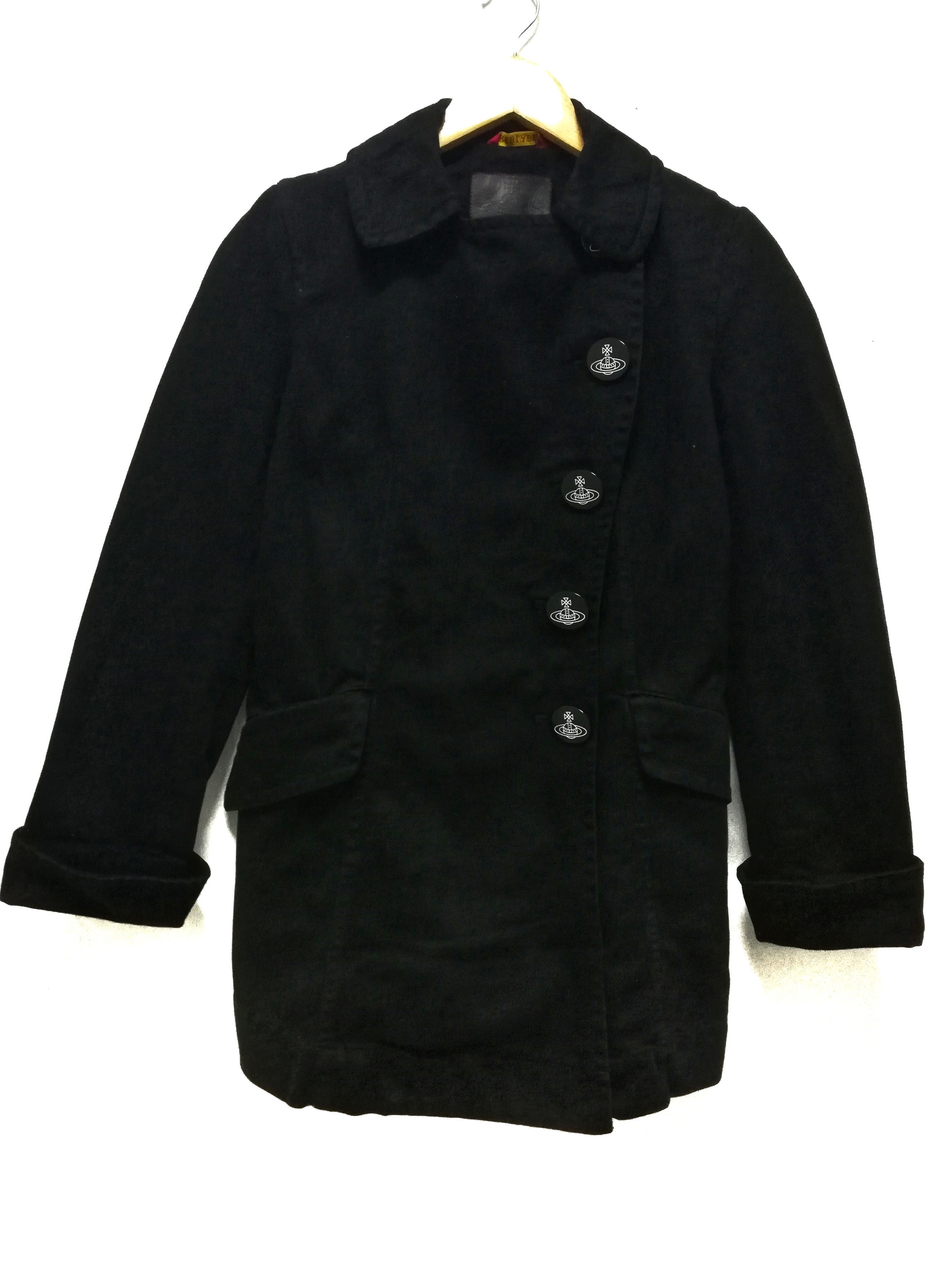 Vivienne Westwood 🔥DOPE🖤 Vivienne Westwood Red Label Logo Denim Coat Jacket Size US XS / EU 42 / 0 - 2 Thumbnail