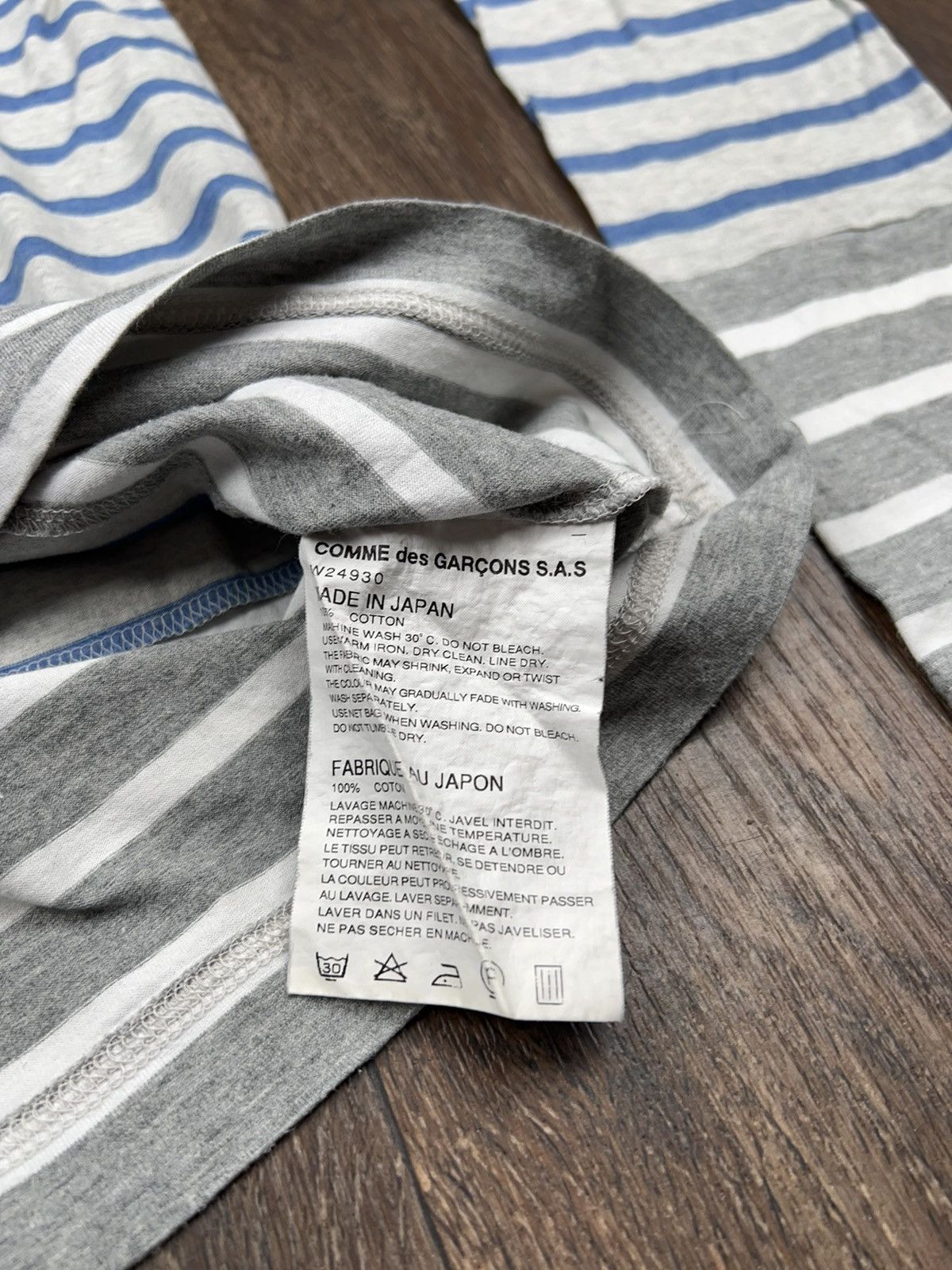 Comme des Garcons Comme Des Garçons Striped Long Sleeve Shirt Tee Size US M / EU 48-50 / 2 - 10 Thumbnail