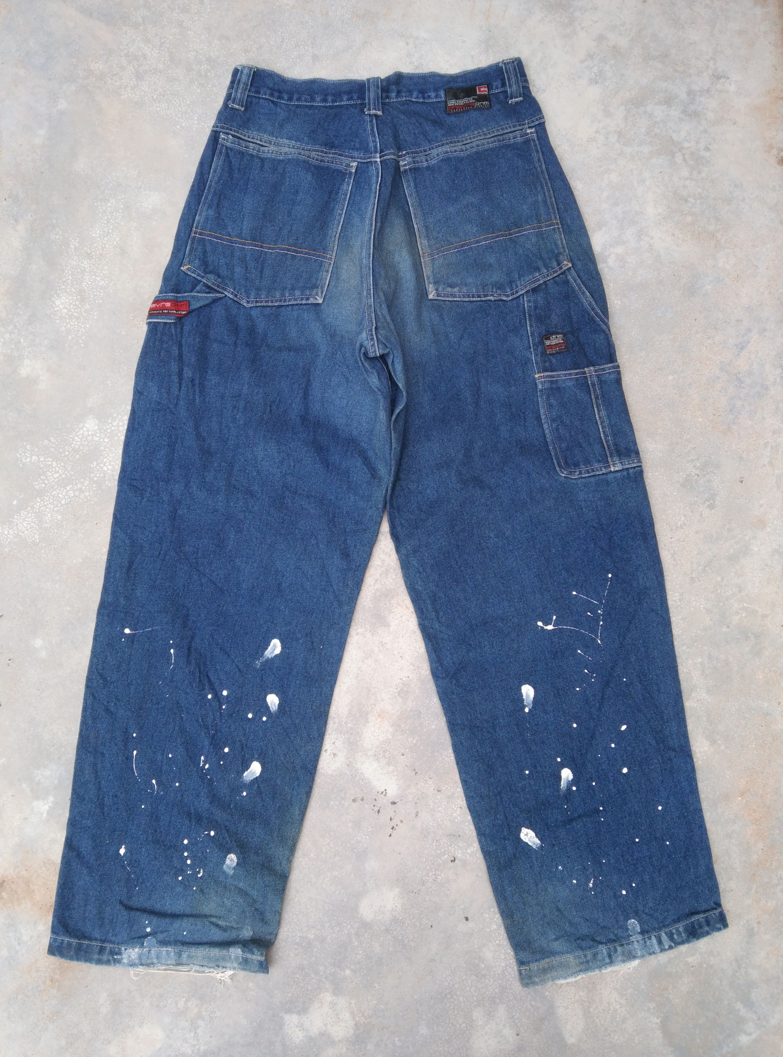 Jean × Vintage Vintage Painter CHEVRE Carpenter Hip Hop Baggy Jeans 30x31 Size US 30 / EU 46 - 2 Thumbnail