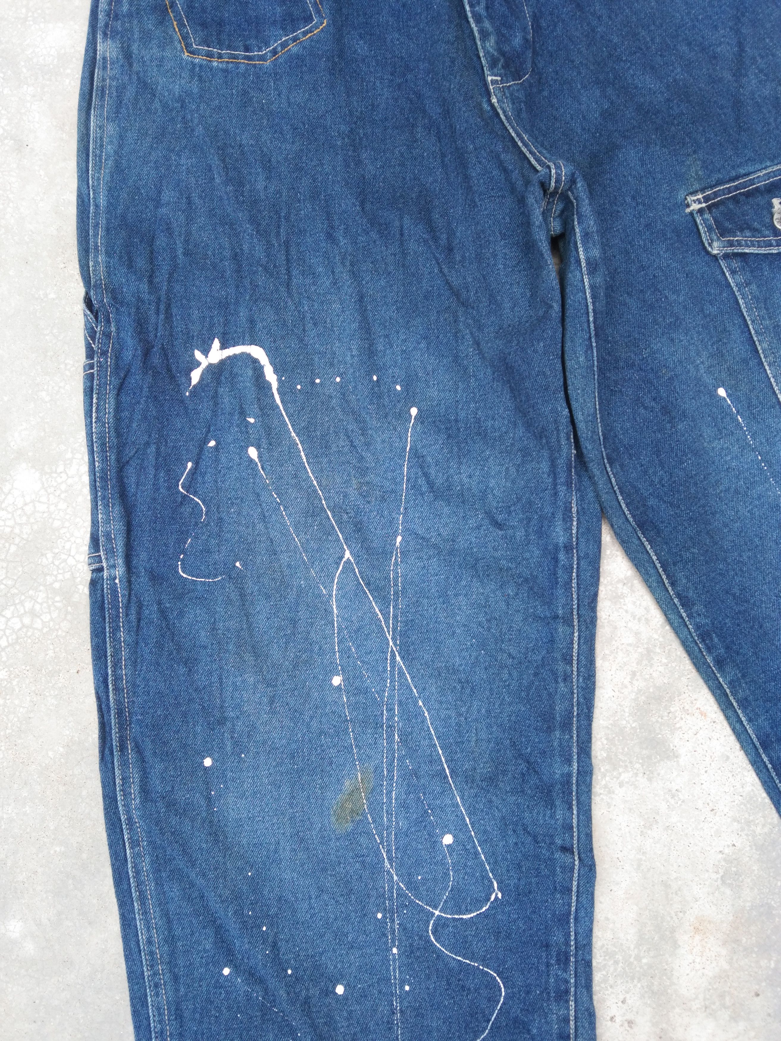Jean × Vintage Vintage Painter CHEVRE Carpenter Hip Hop Baggy Jeans 30x31 Size US 30 / EU 46 - 7 Thumbnail