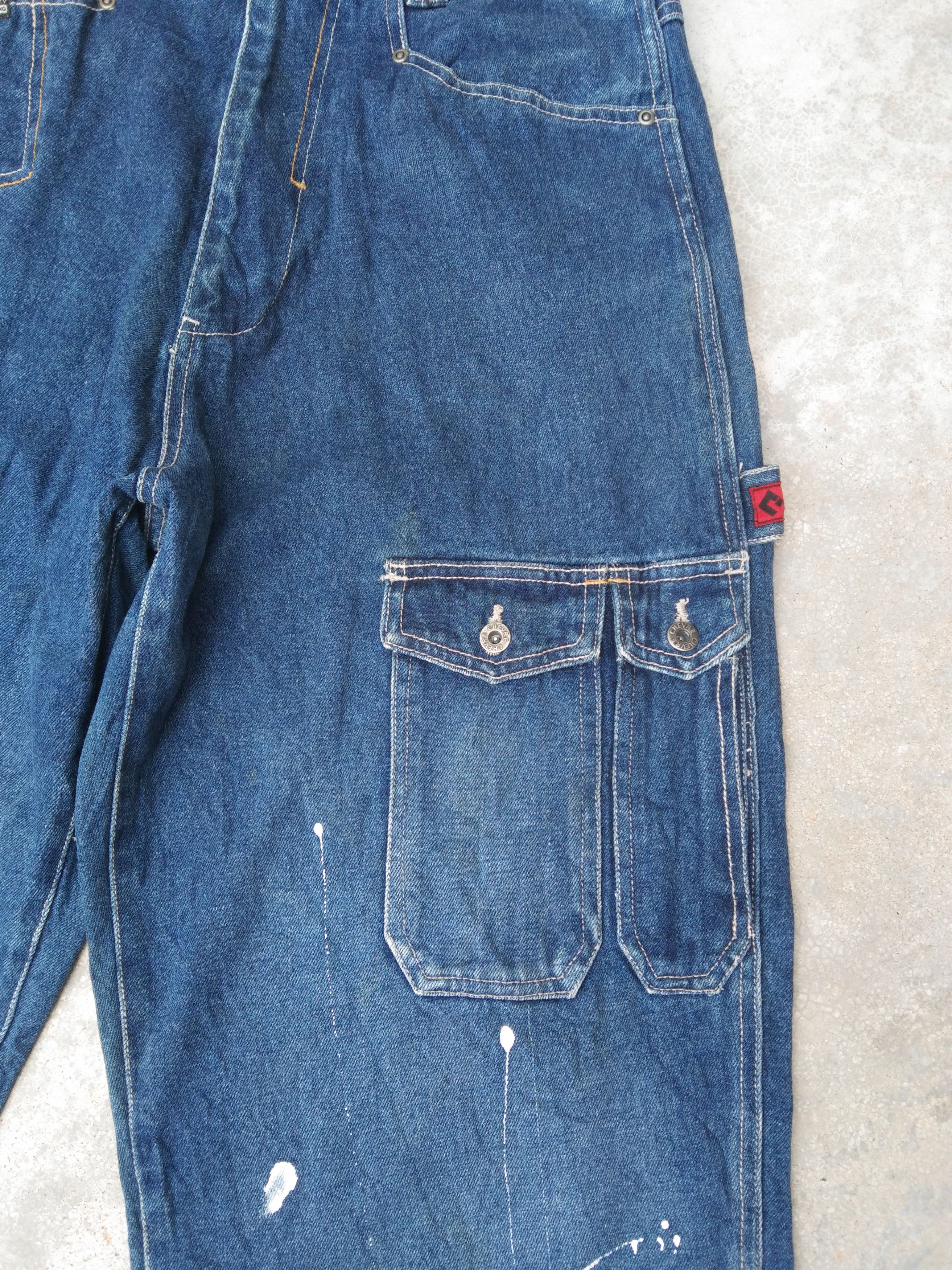 Jean × Vintage Vintage Painter CHEVRE Carpenter Hip Hop Baggy Jeans 30x31 Size US 30 / EU 46 - 8 Thumbnail