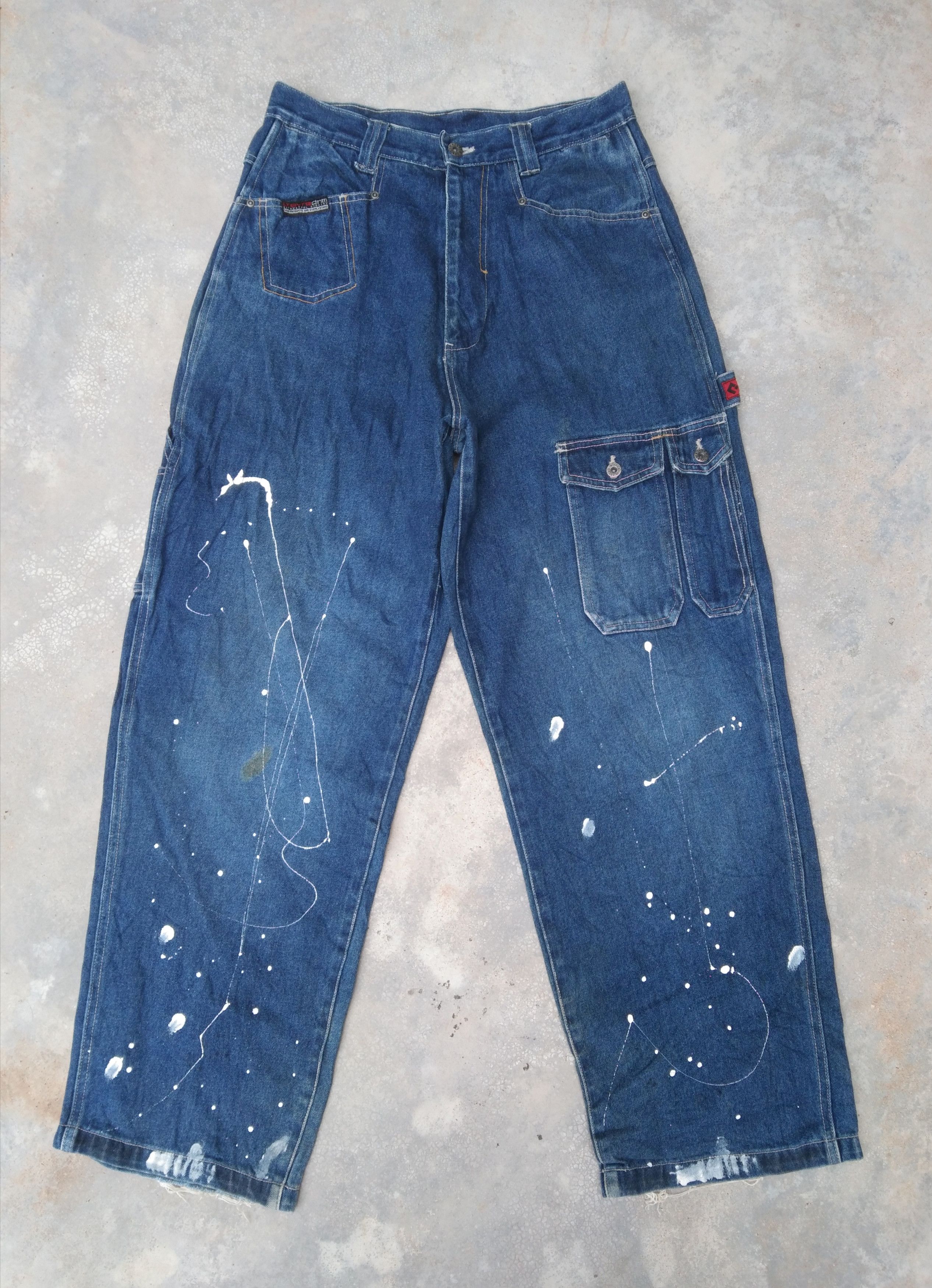 Jean × Vintage Vintage Painter CHEVRE Carpenter Hip Hop Baggy Jeans 30x31 Size US 30 / EU 46 - 1 Thumbnail