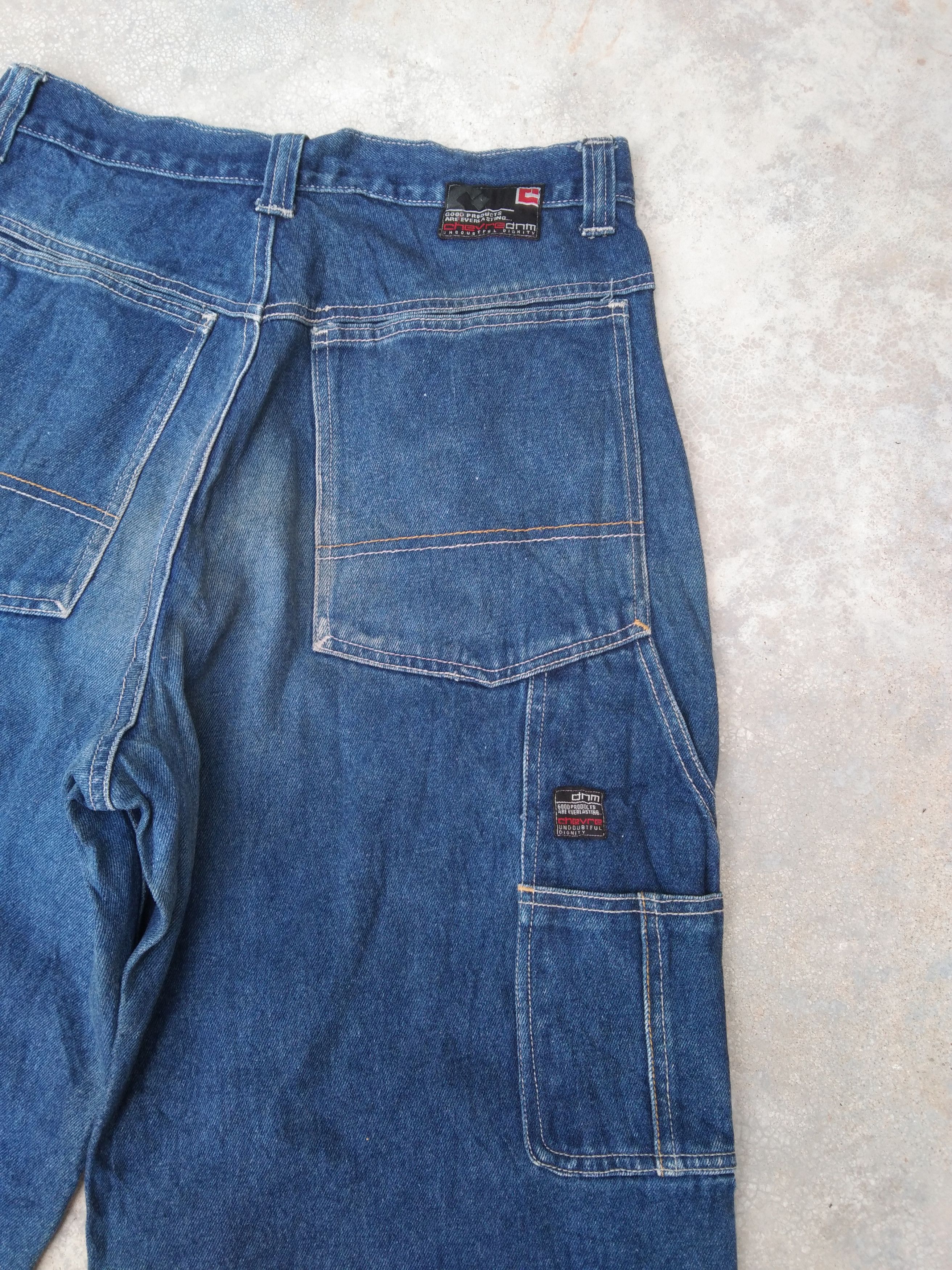 Jean × Vintage Vintage Painter CHEVRE Carpenter Hip Hop Baggy Jeans 30x31 Size US 30 / EU 46 - 5 Thumbnail