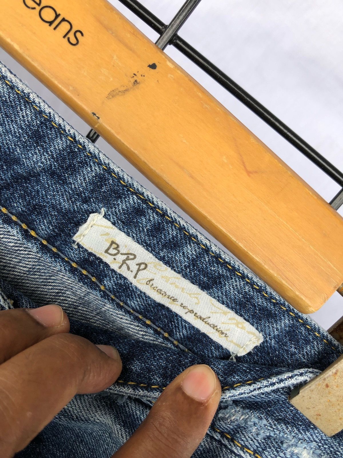 Japanese Brand 🔥Japanese Brps Patchwork Denim Jeans🔥 Size US 29 - 7 Thumbnail