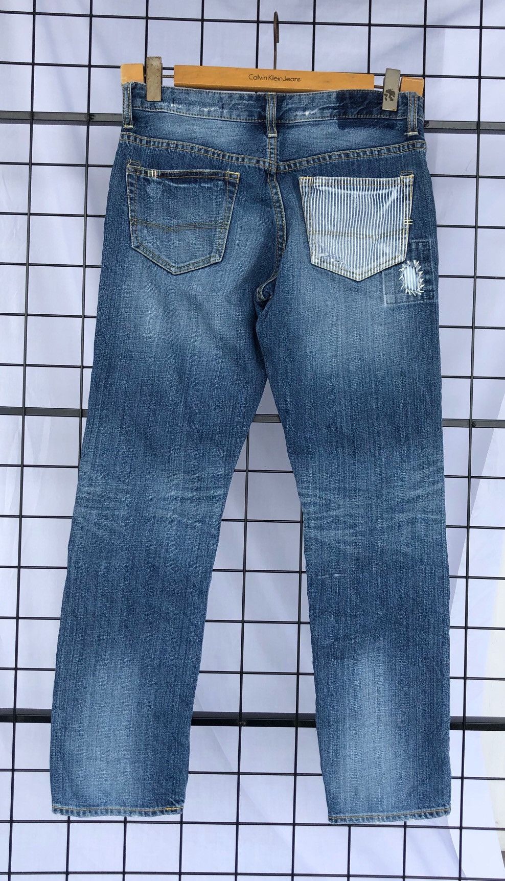 Japanese Brand 🔥Japanese Brps Patchwork Denim Jeans🔥 Size US 29 - 2 Thumbnail