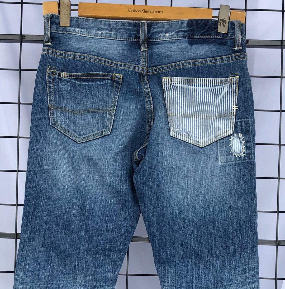 Japanese Brand 🔥Japanese Brps Patchwork Denim Jeans🔥 Size US 29 - 6 Thumbnail