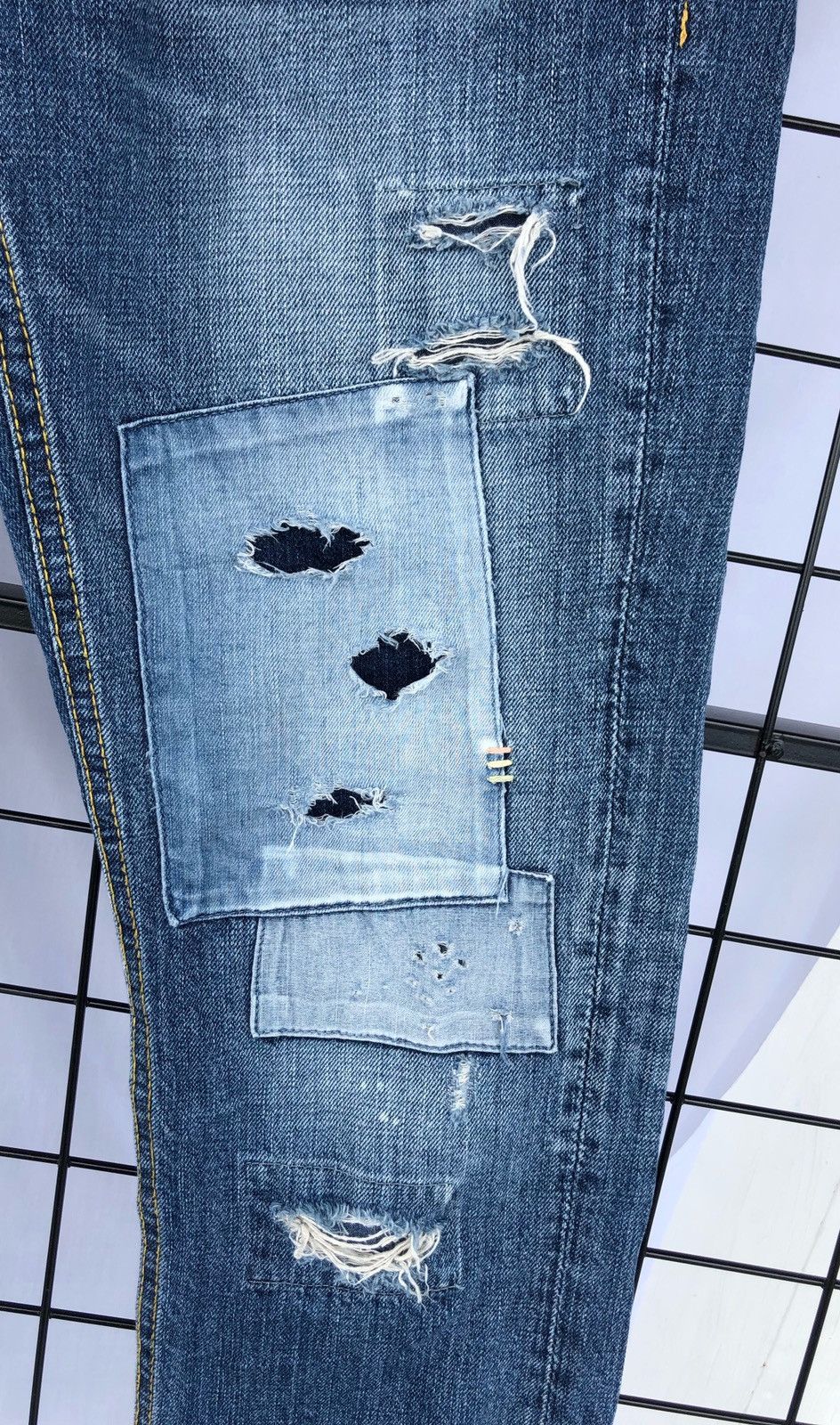 Japanese Brand 🔥Japanese Brps Patchwork Denim Jeans🔥 Size US 29 - 8 Thumbnail