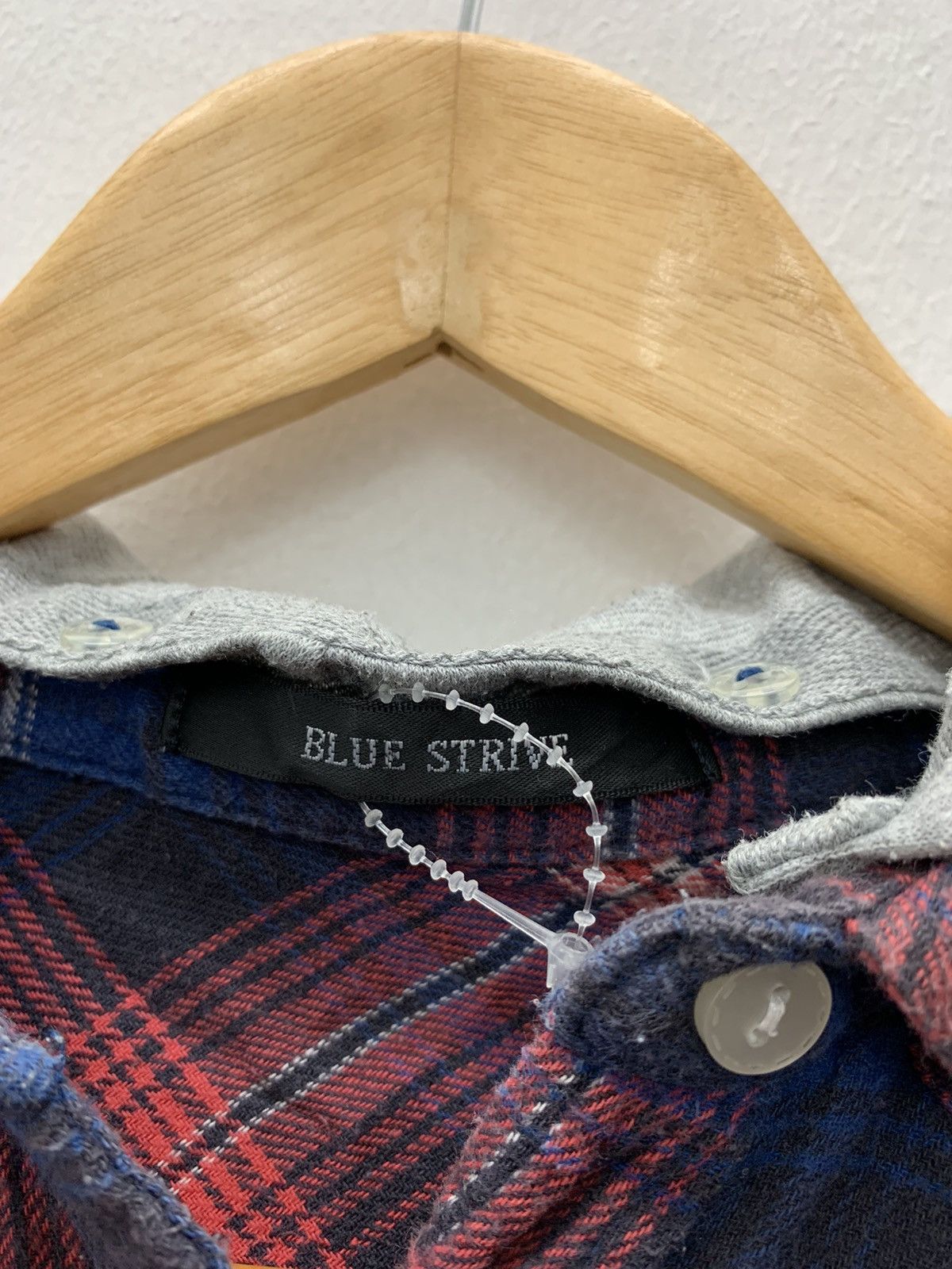 JapaneseBrand Blue Strive Hoodie Flannel Shirt