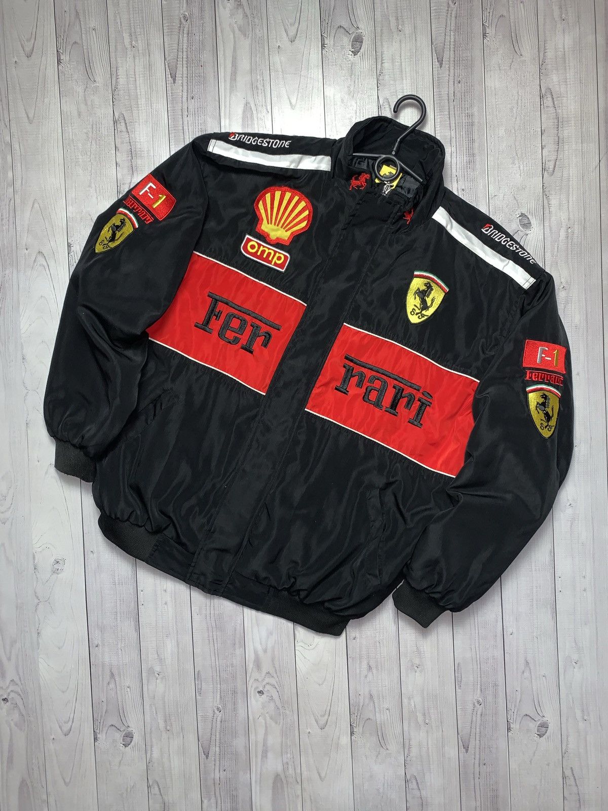 Ferrari × Racing × Vintage 80s Ferrari Racing Jacket World
