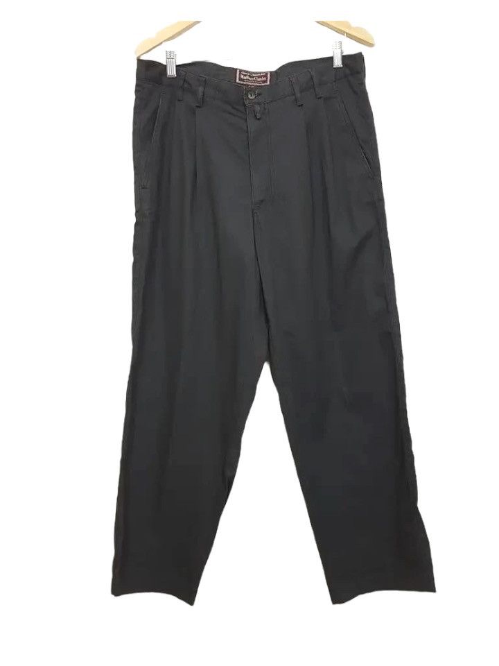 image of Made In Italy Marlboro Classics Loose Fit Trousers Pants in Dark Brown, Men's (Size 35)