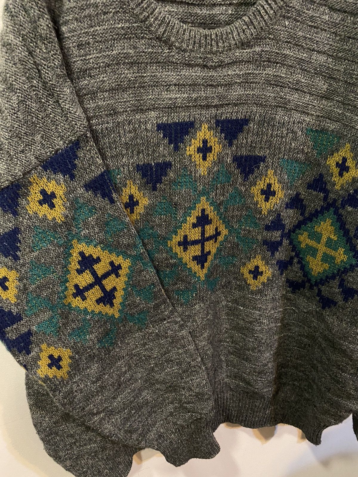 Yves Saint Laurent 90s Wool YSL Sweater Soft Grey Vintage Yves Saint Laurent Size US XL / EU 56 / 4 - 11 Thumbnail