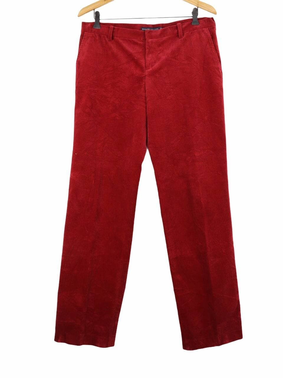 Polo Ralph Lauren × Ralph Lauren RL Corduroy Relaxed Wide Stretchable Red Pant Size US 34 / EU 50 - 2 Thumbnail