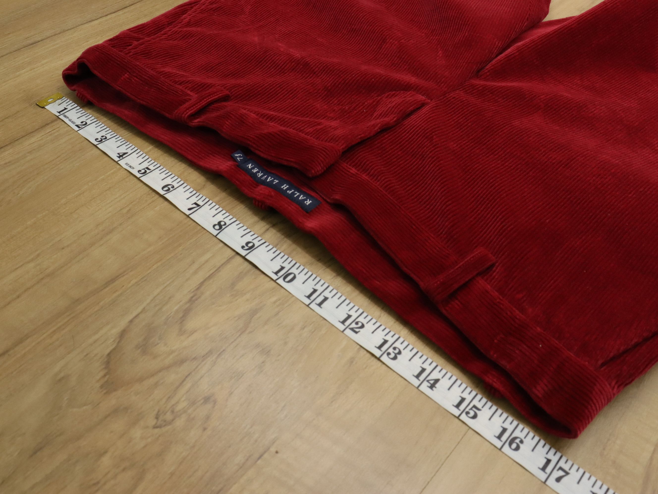 Polo Ralph Lauren × Ralph Lauren RL Corduroy Relaxed Wide Stretchable Red Pant Size US 34 / EU 50 - 10 Thumbnail