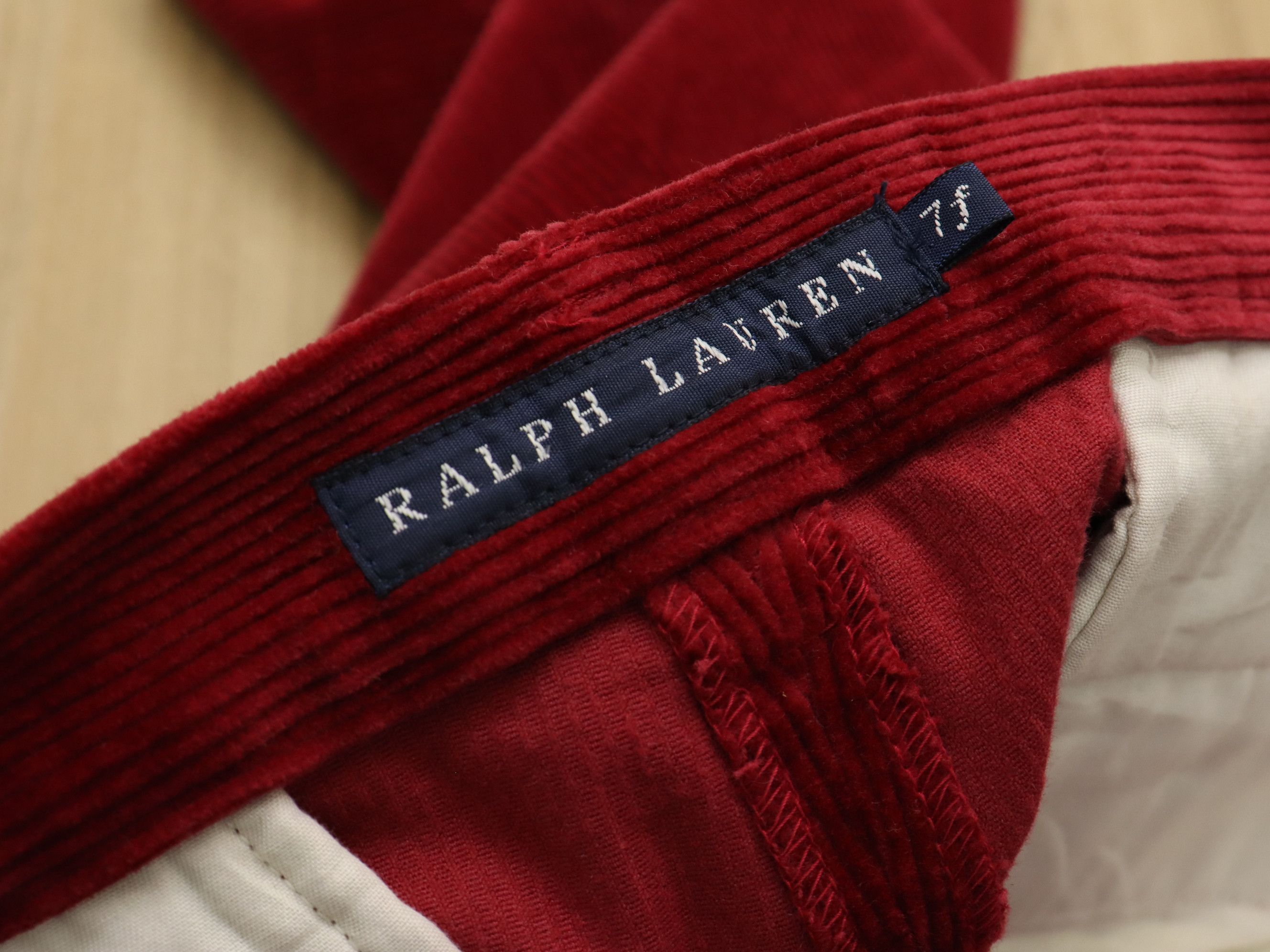 Polo Ralph Lauren × Ralph Lauren RL Corduroy Relaxed Wide Stretchable Red Pant Size US 34 / EU 50 - 12 Thumbnail