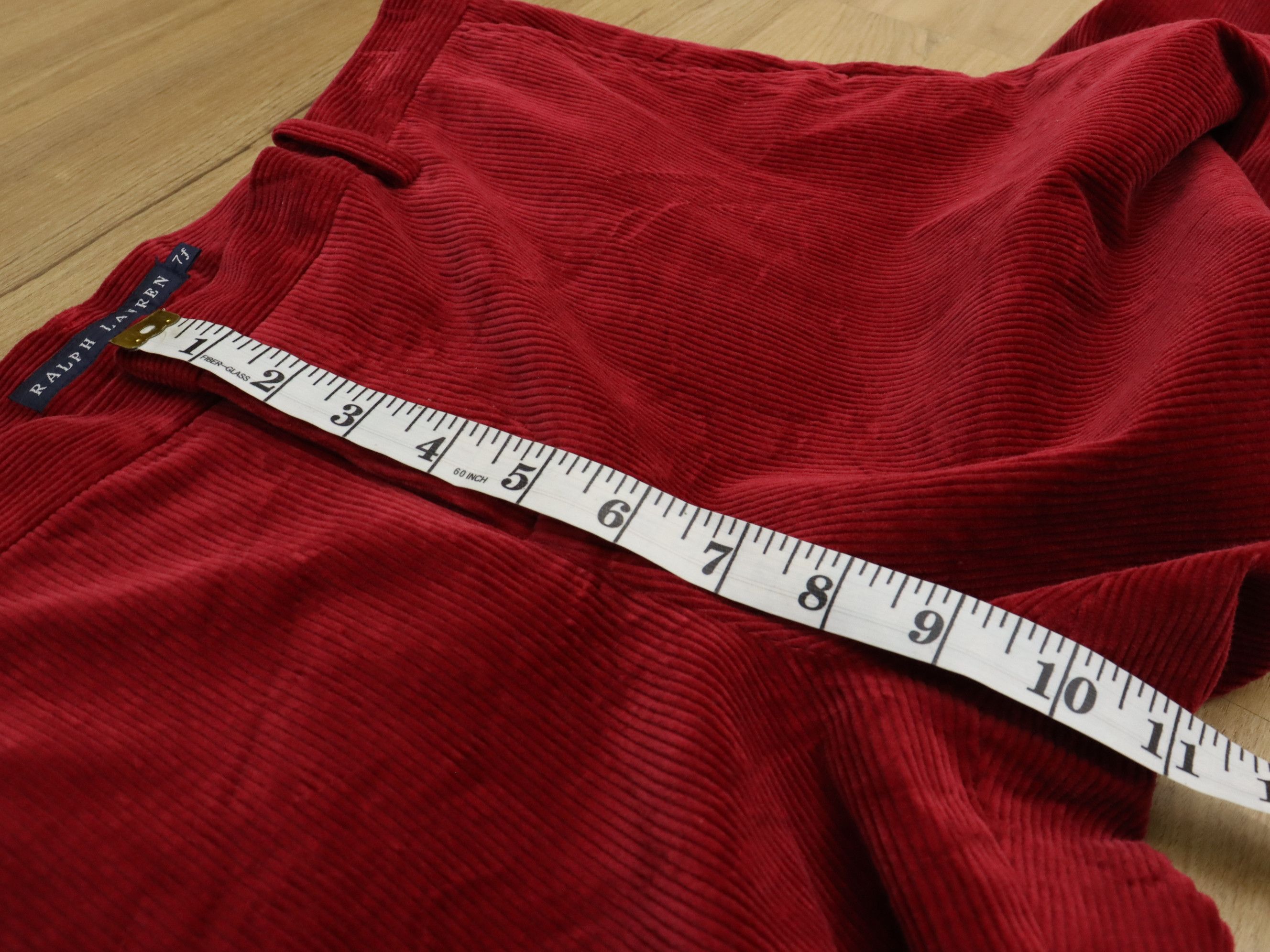 Polo Ralph Lauren × Ralph Lauren RL Corduroy Relaxed Wide Stretchable Red Pant Size US 34 / EU 50 - 11 Thumbnail