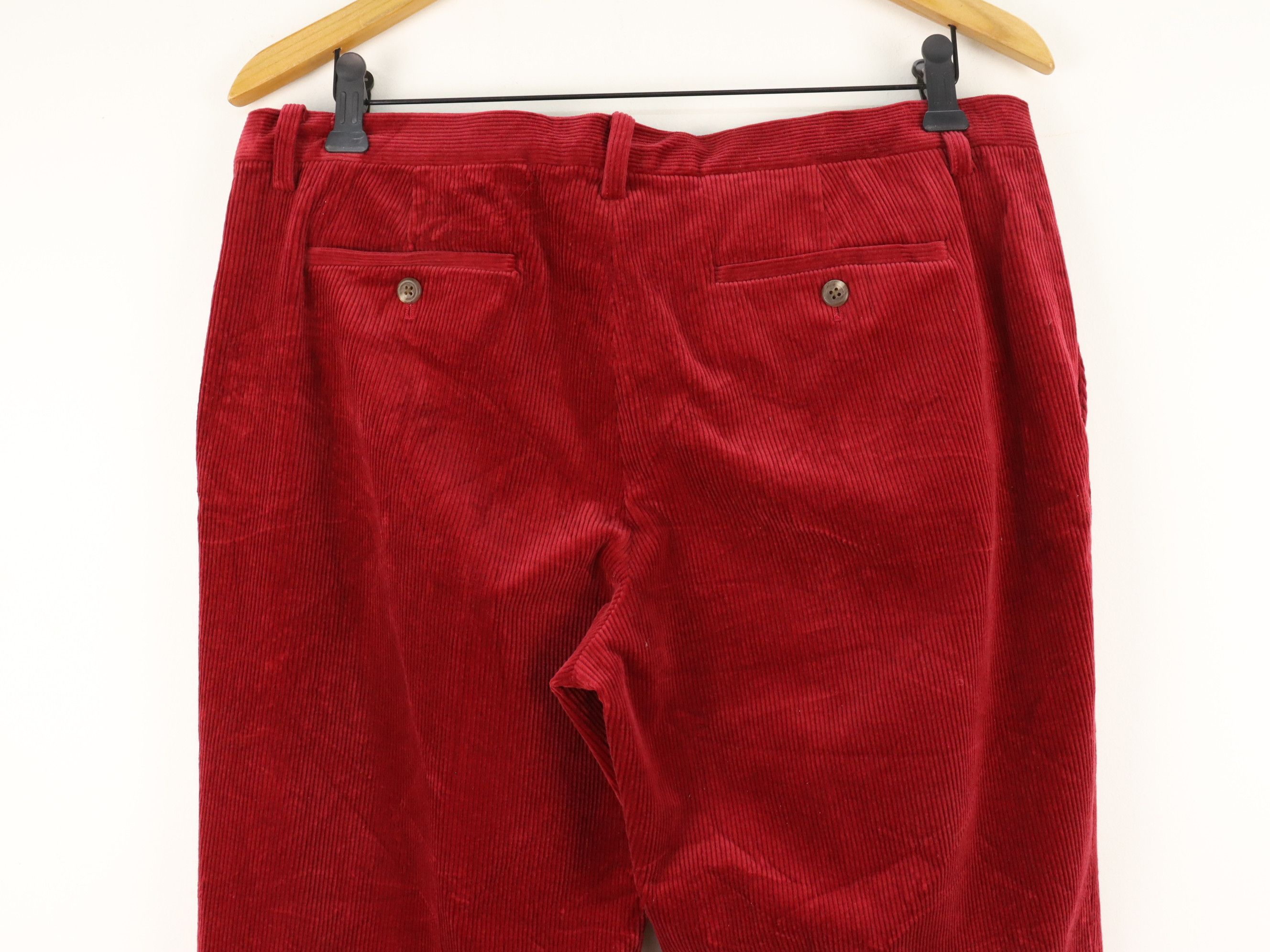 Polo Ralph Lauren × Ralph Lauren RL Corduroy Relaxed Wide Stretchable Red Pant Size US 34 / EU 50 - 7 Thumbnail