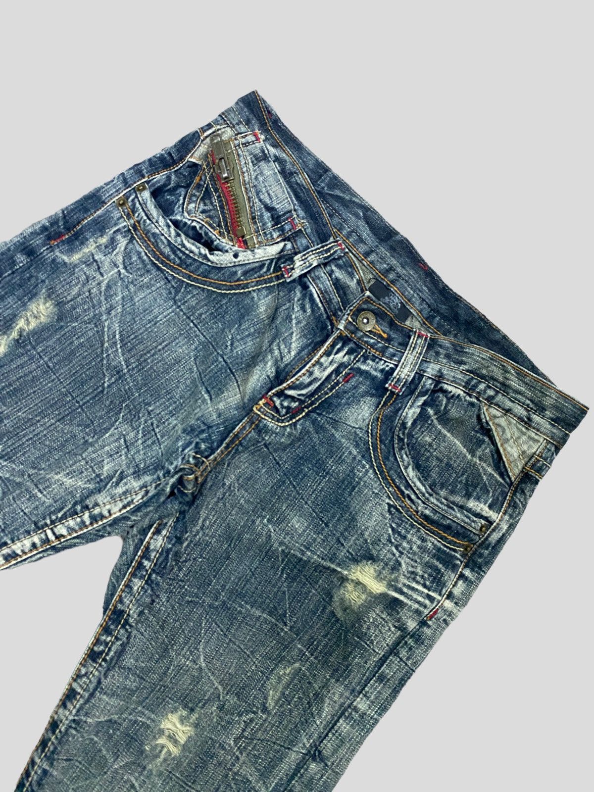 Japanese Brand × Vintage VINTAGE SEMANTIC DESIGN DISTRESSED DENIM LOW RISE DENIM Size US 30 / EU 46 - 5 Thumbnail