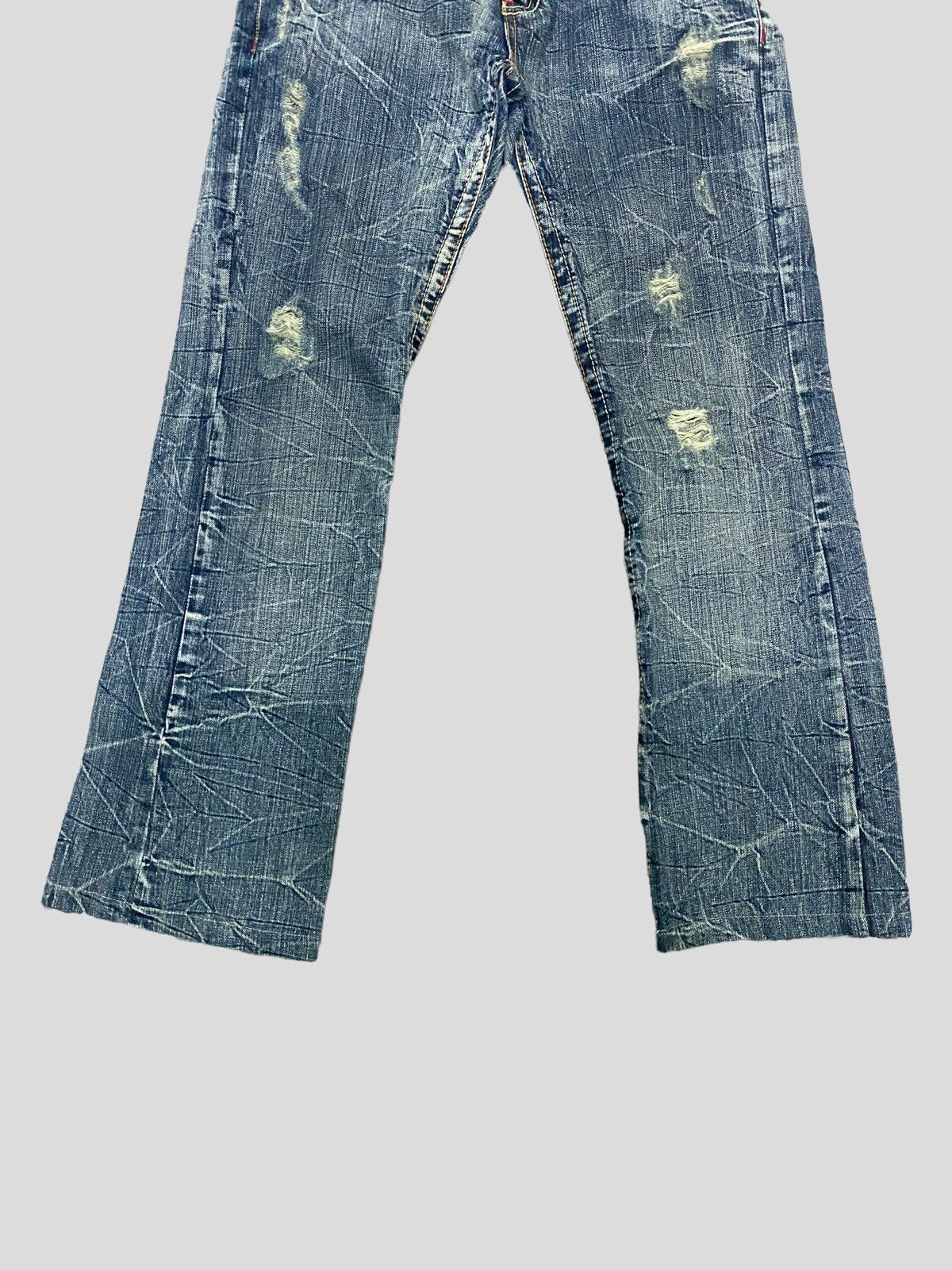 Japanese Brand × Vintage VINTAGE SEMANTIC DESIGN DISTRESSED DENIM LOW RISE DENIM Size US 30 / EU 46 - 4 Thumbnail