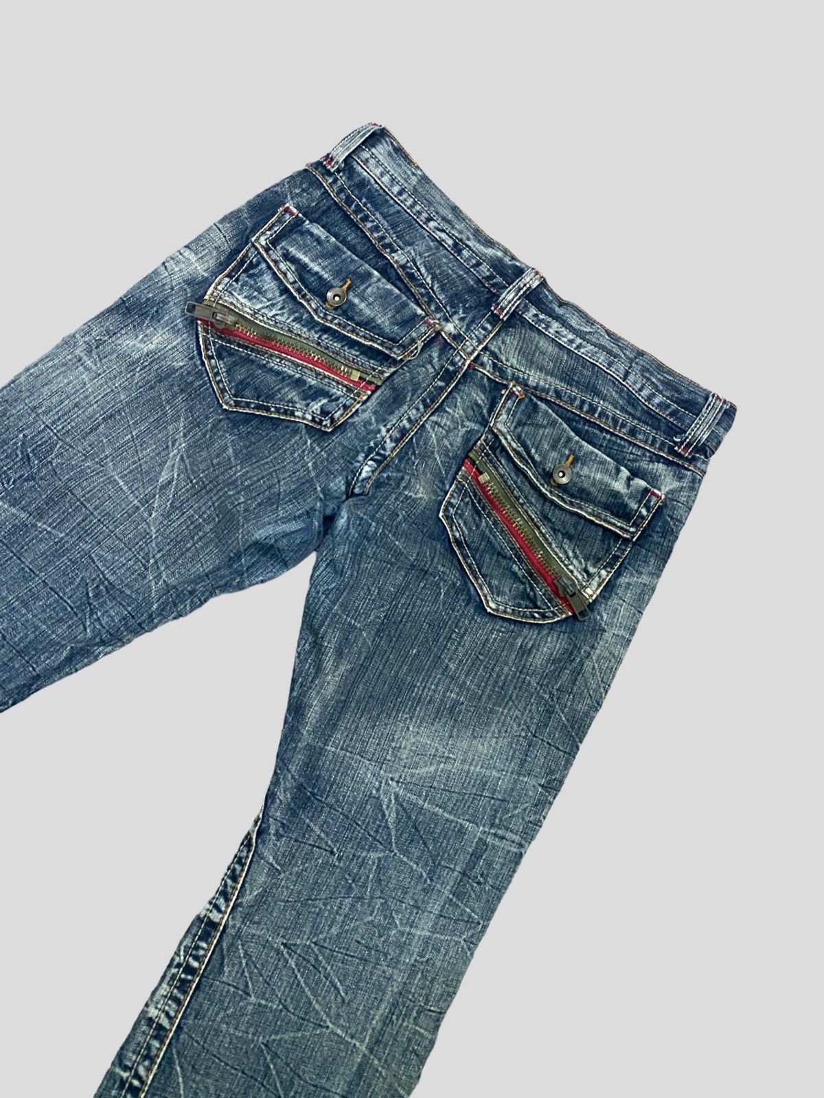 Japanese Brand × Vintage VINTAGE SEMANTIC DESIGN DISTRESSED DENIM LOW RISE DENIM Size US 30 / EU 46 - 9 Thumbnail