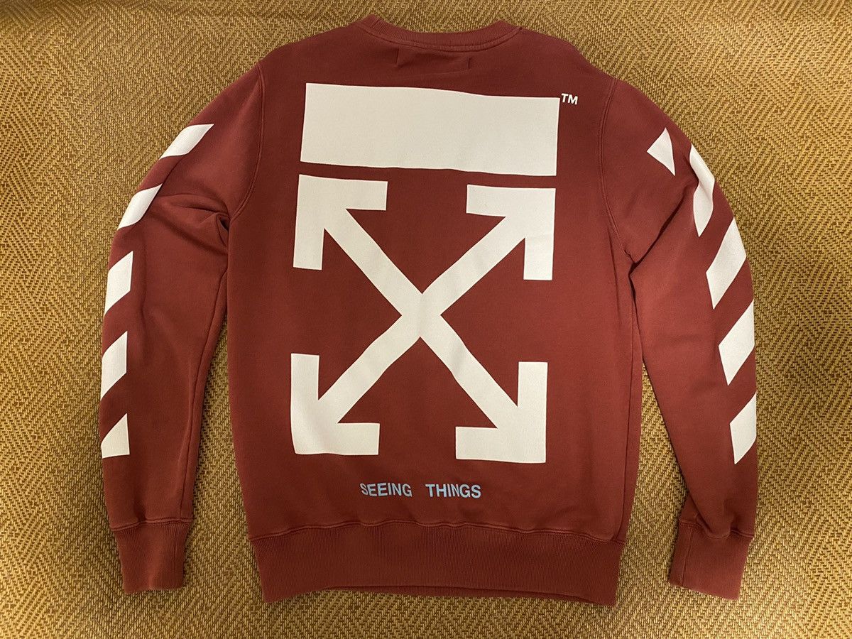 Off-White Off White Stripes Seeing Things Sweater Size US S / EU 44-46 / 1 - 2 Thumbnail