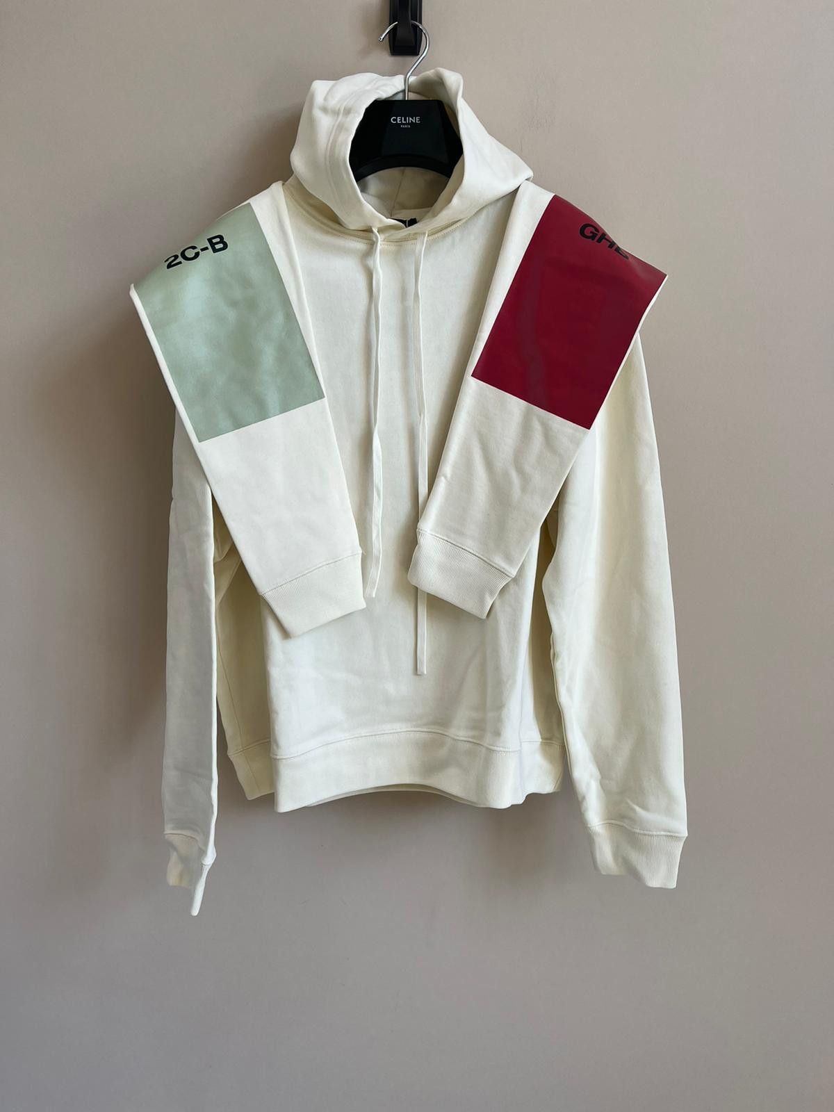 image of Raf Simons Hoodie With Detachable Sleeves In Ivory, Men's (Size Small)