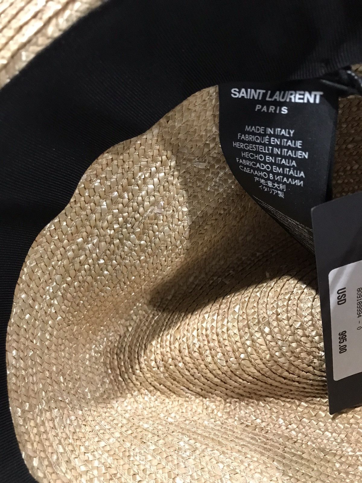 Saint Laurent Paris Saint Laurent straw hat. 60/XL. $895 Size ONE SIZE - 6 Thumbnail