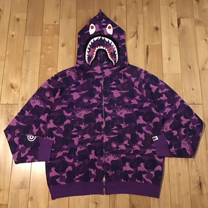 Bape shark hoodie sales violet