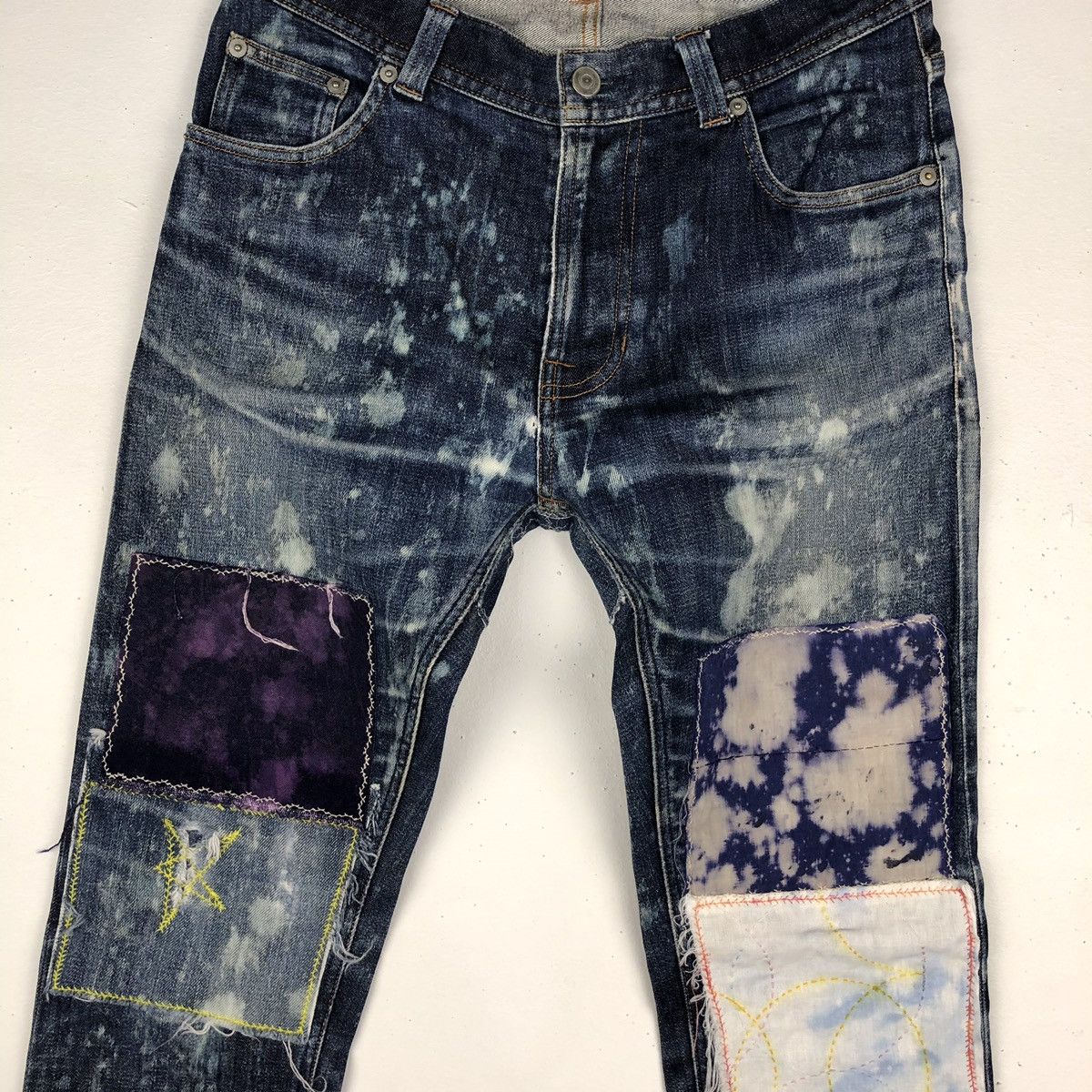 Beams Plus × Japanese Brand Vintage Beams Jeans patchwork acis wash nice design Size US 30 / EU 46 - 4 Thumbnail