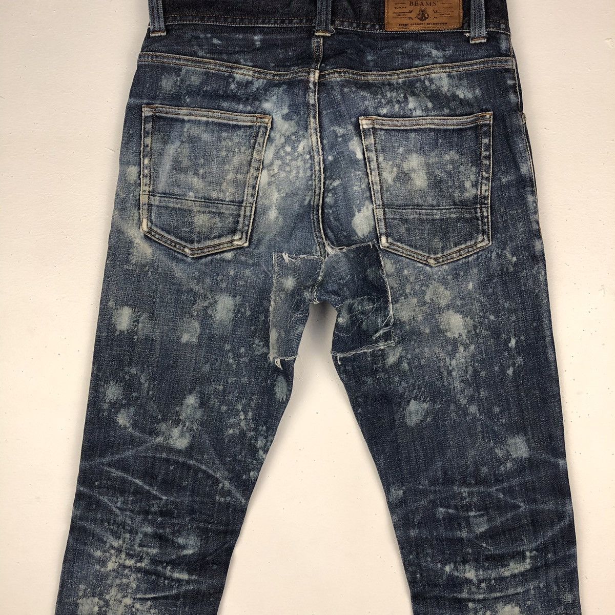 Beams Plus × Japanese Brand Vintage Beams Jeans patchwork acis wash nice design Size US 30 / EU 46 - 10 Thumbnail