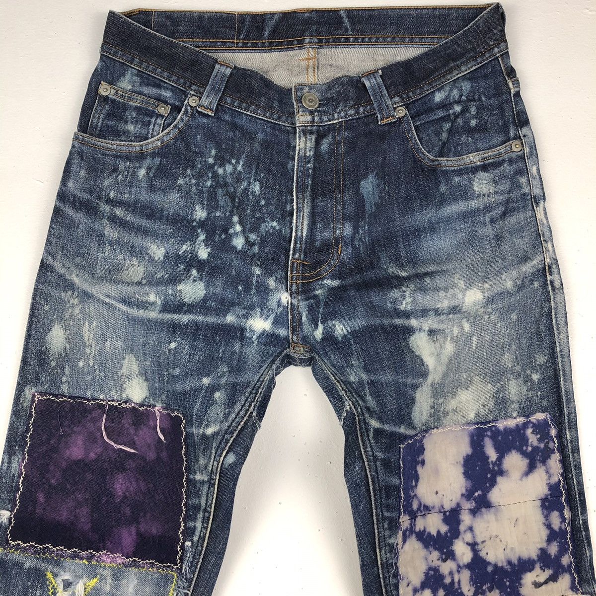 Beams Plus × Japanese Brand Vintage Beams Jeans patchwork acis wash nice design Size US 30 / EU 46 - 3 Thumbnail