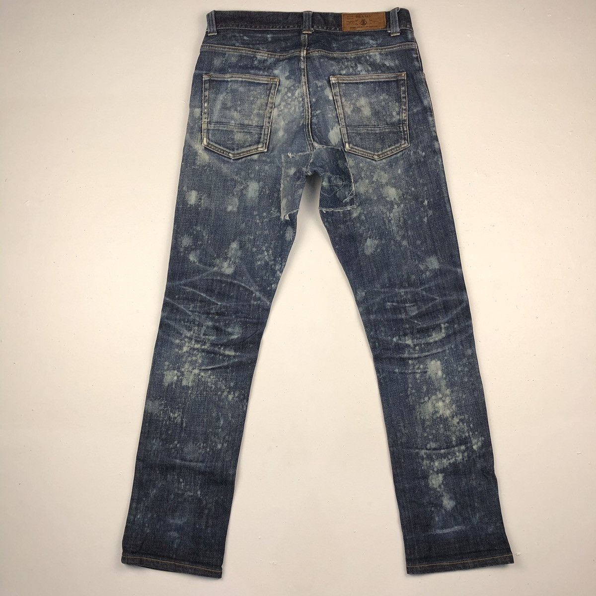 Beams Plus × Japanese Brand Vintage Beams Jeans patchwork acis wash nice design Size US 30 / EU 46 - 8 Thumbnail