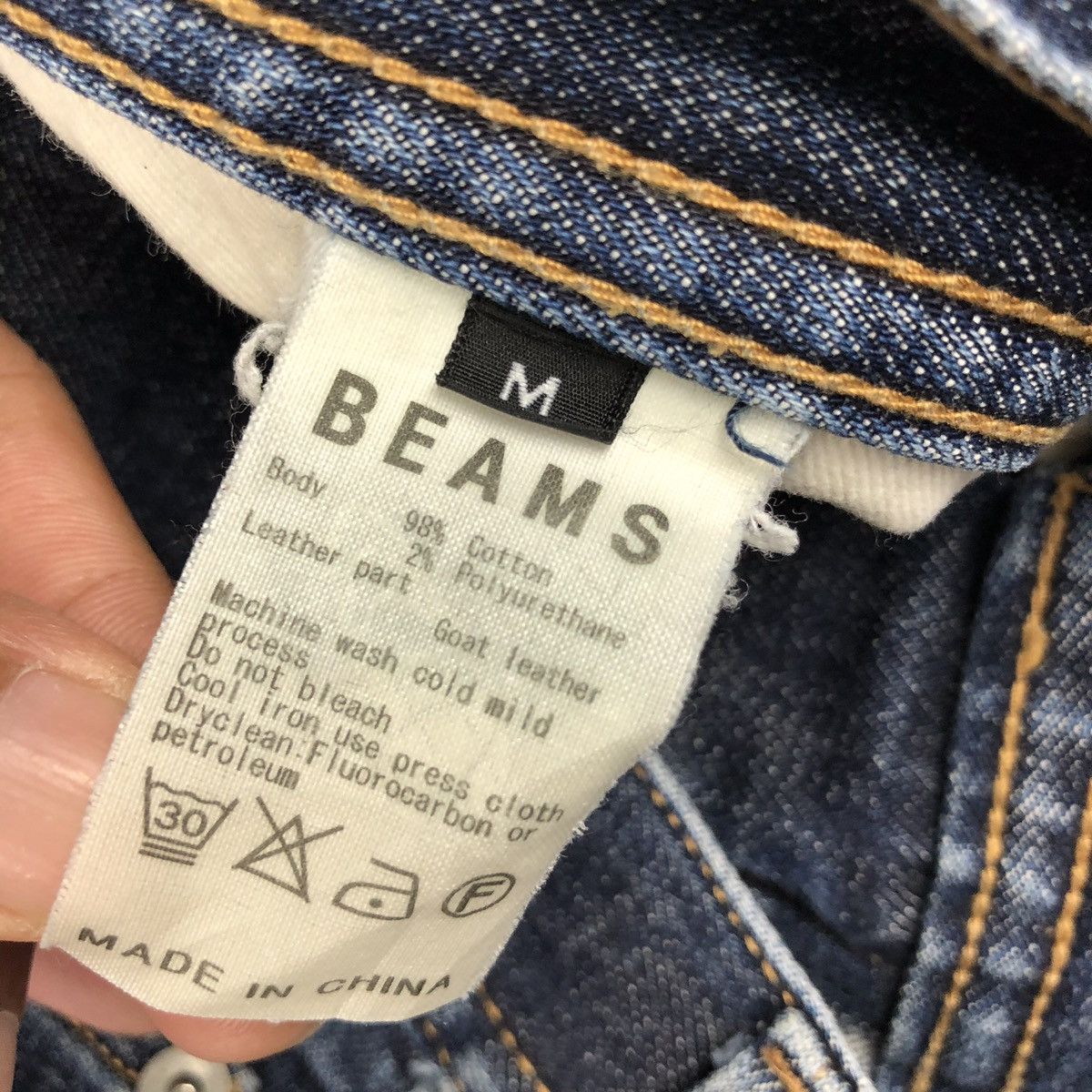 Beams Plus × Japanese Brand Vintage Beams Jeans patchwork acis wash nice design Size US 30 / EU 46 - 6 Thumbnail