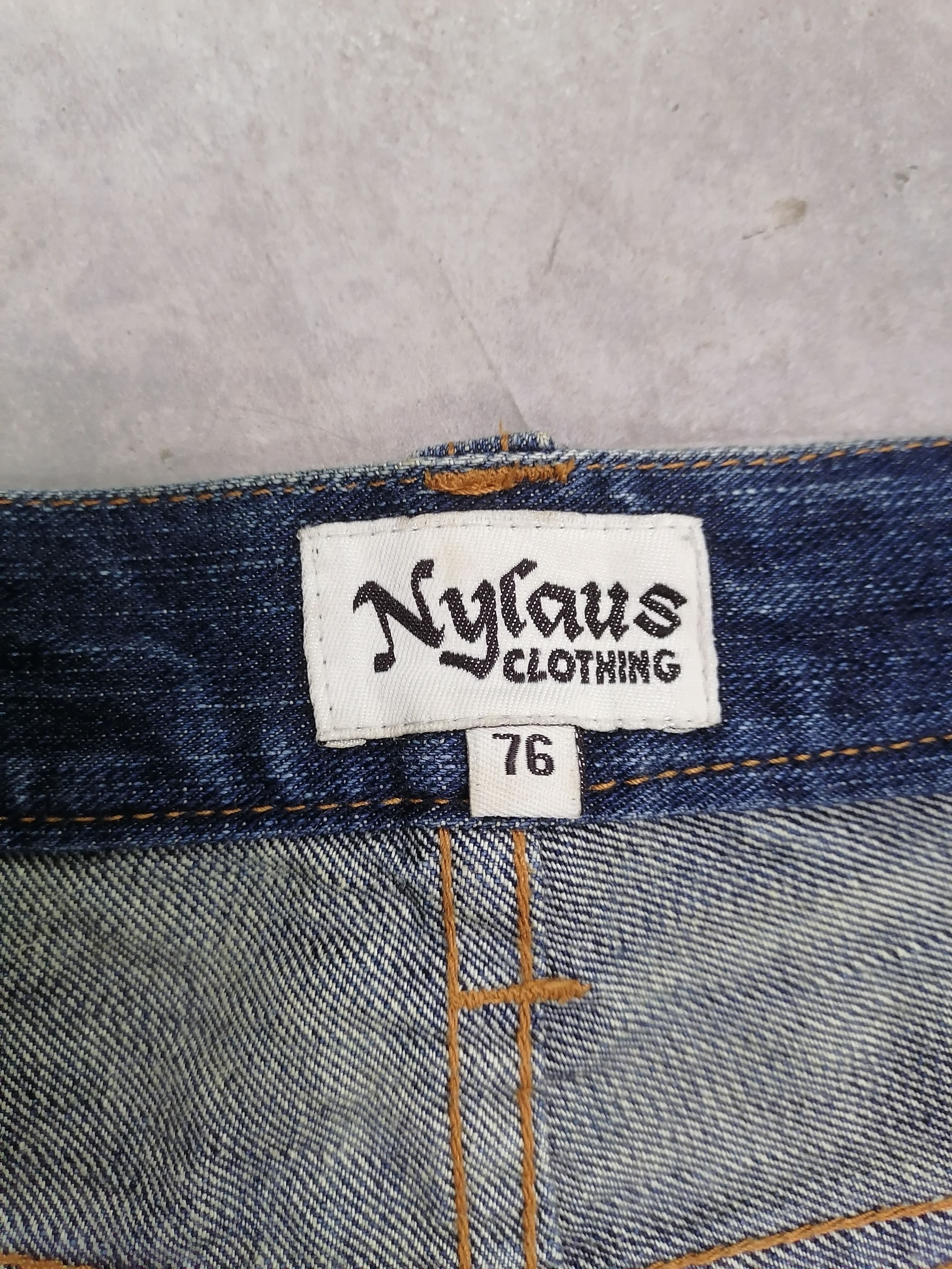 Japanese Brand FLARED TWIST🔥Nylaus Crack Wash Distressed Denim Pants⚡⚡⚡ Size US 30 / EU 46 - 8 Thumbnail