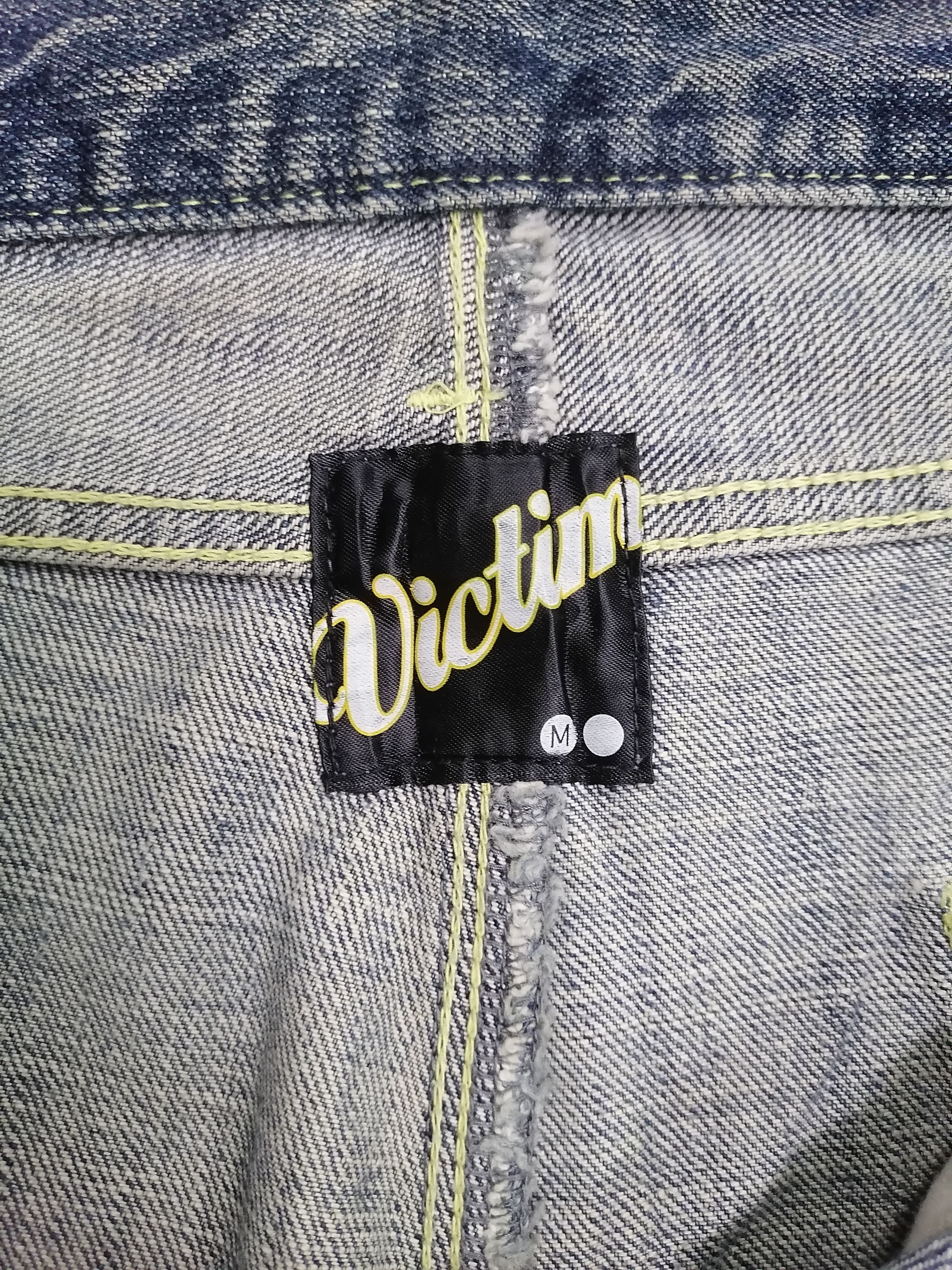 Japanese Brand 🔥Victim Rip Patchwork Distressed Denim Pants⚡⚡⚡ Size US 35 - 10 Thumbnail