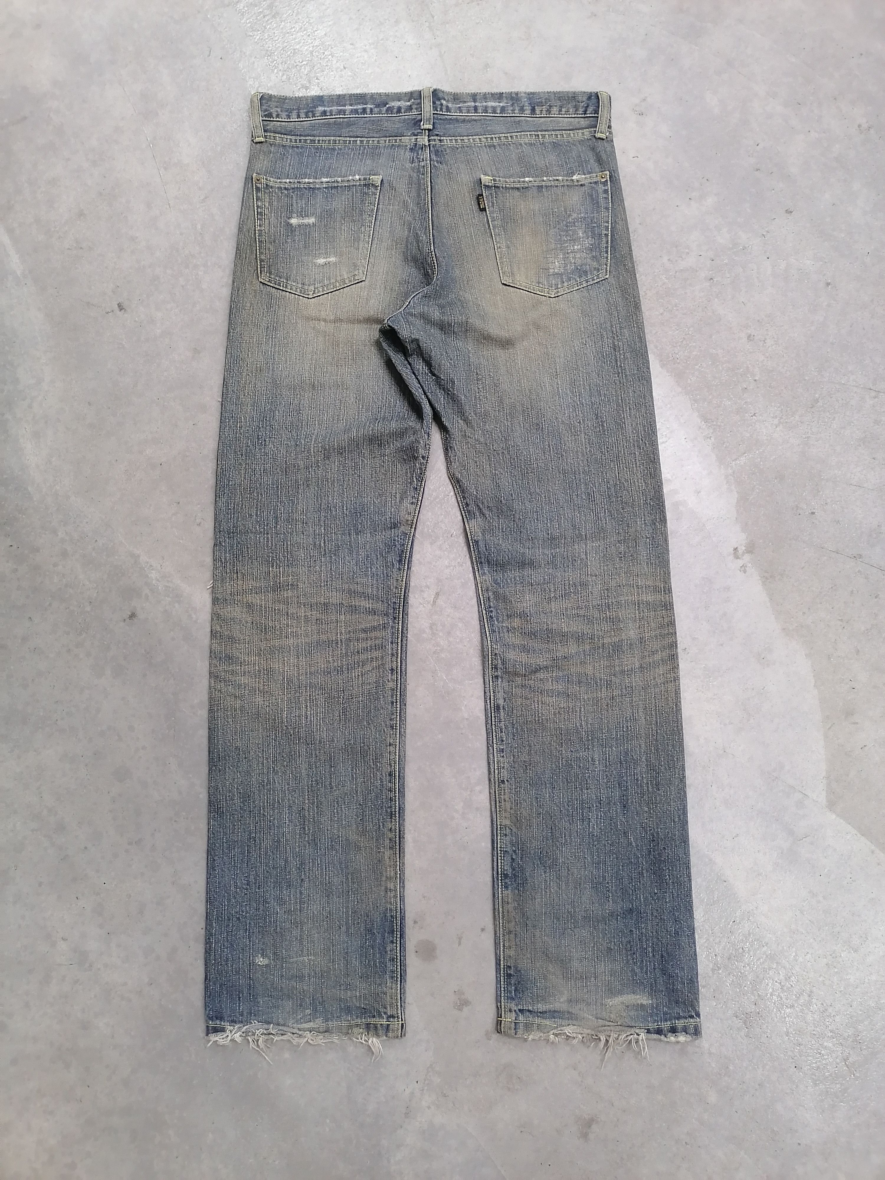Japanese Brand 🔥Victim Rip Patchwork Distressed Denim Pants⚡⚡⚡ Size US 35 - 8 Thumbnail