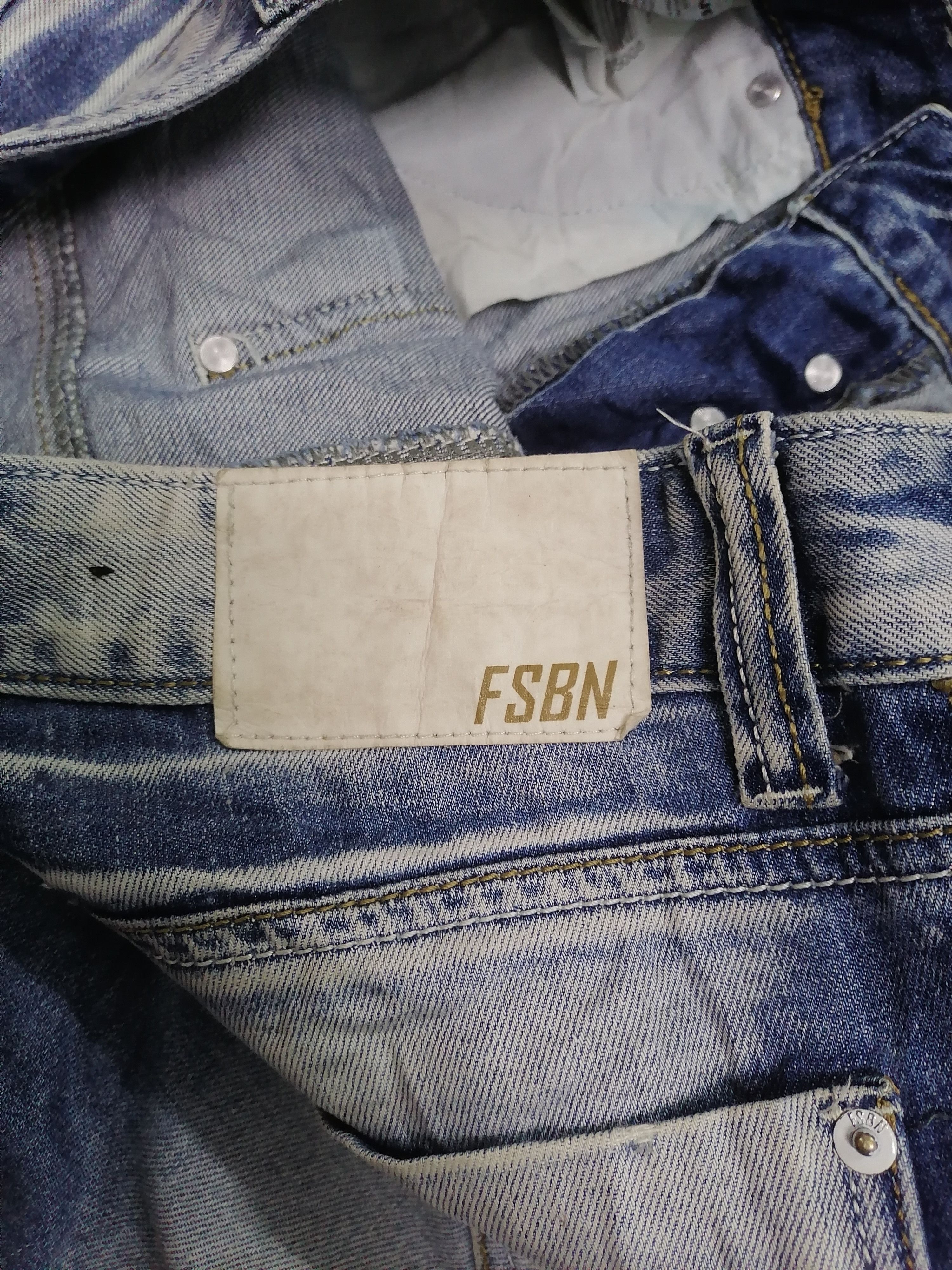 Japanese Brand 🔥Fishbone Faded Wash Distressed Denim Pants⚡⚡⚡ Size US 32 / EU 48 - 9 Thumbnail