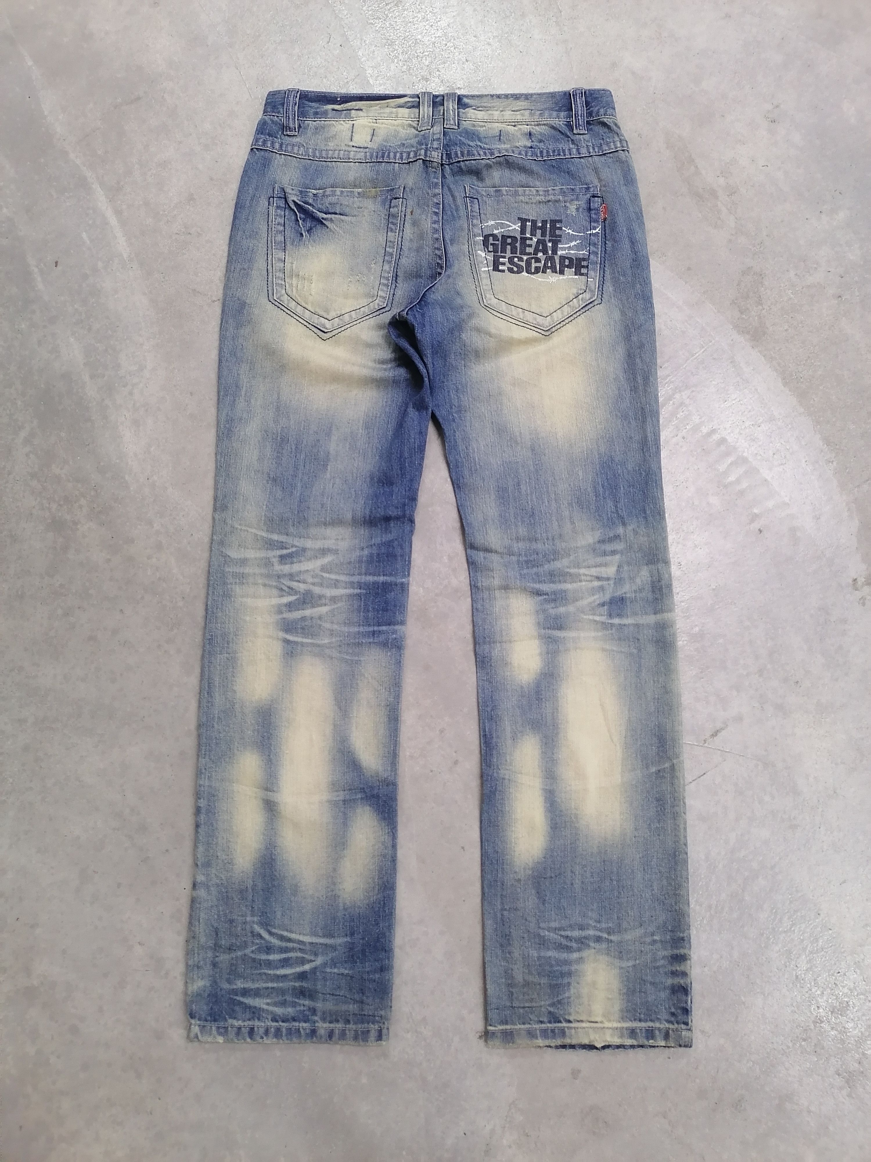 Hysteric Glamour 🔥Inter Face Rip Faded Blue Distressed Denim Pants⚡⚡⚡ Size US 33 - 8 Thumbnail