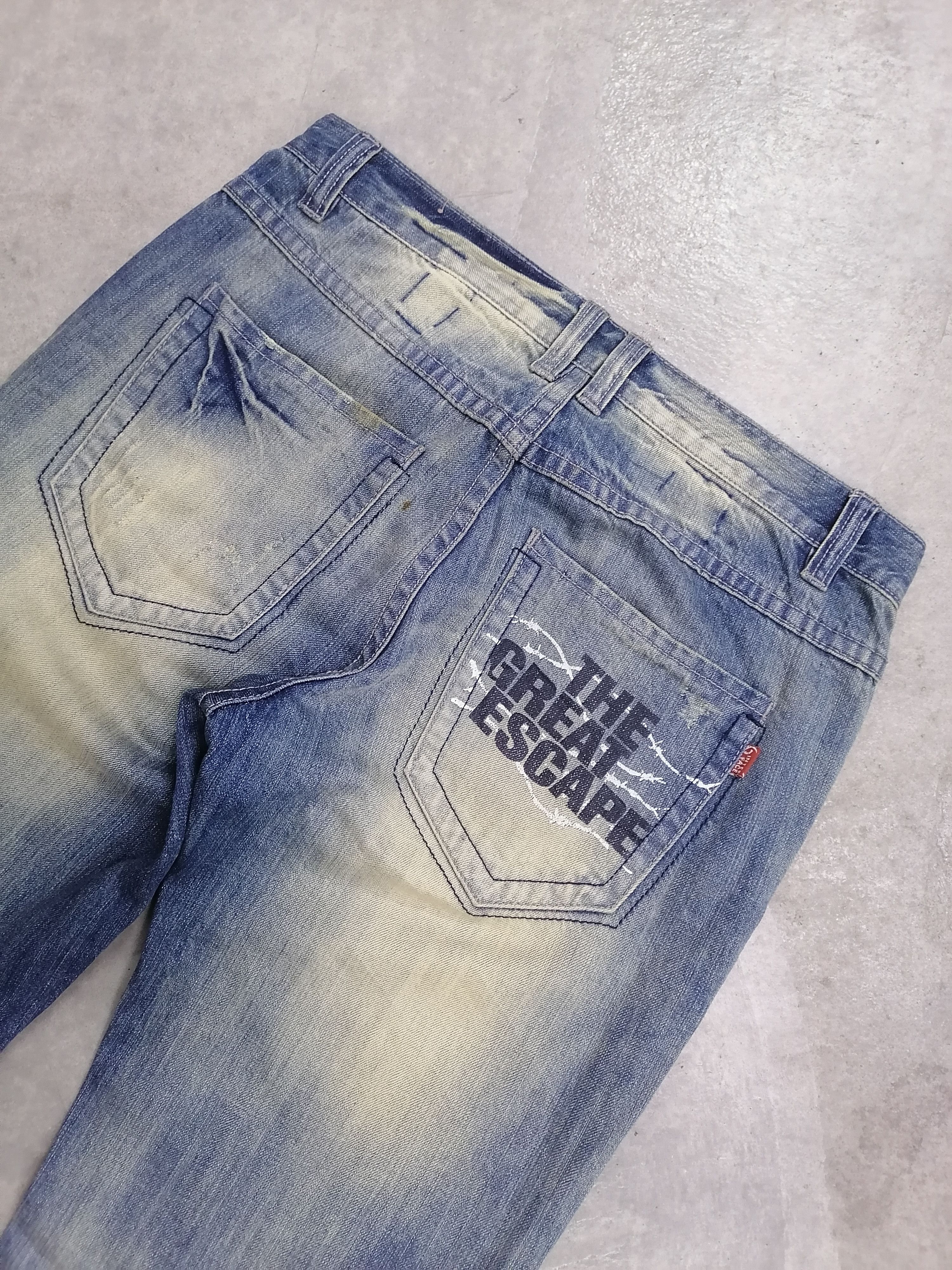 Hysteric Glamour 🔥Inter Face Rip Faded Blue Distressed Denim Pants⚡⚡⚡ Size US 33 - 9 Thumbnail