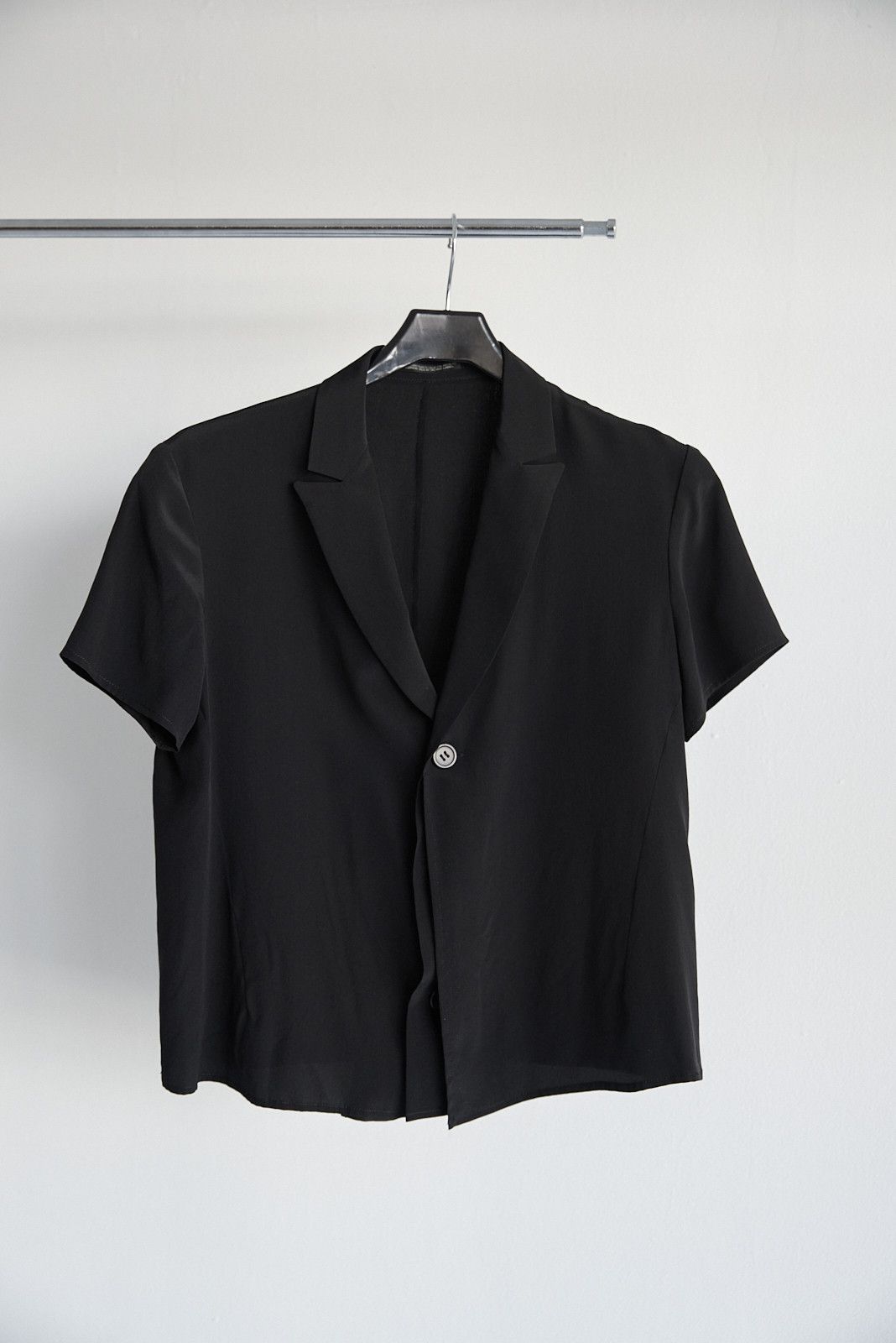 Yohji Yamamoto +NOIR - Short Sleeve Silk Jacket