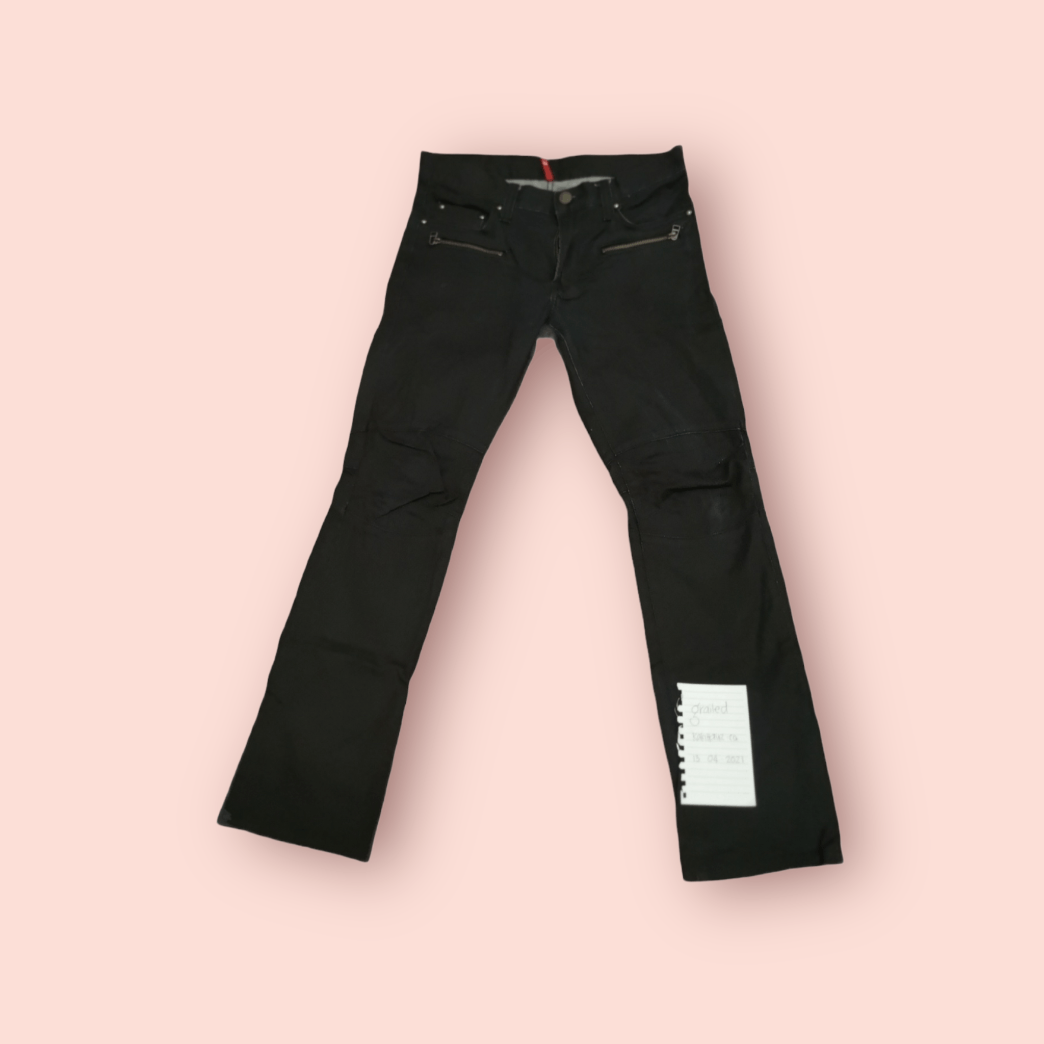 Jun Takahashi × Uniqlo UNIQLO DOUBLE KNEE SKINNY BIKER JEANS Size US 30 / EU 46 - 5 Thumbnail