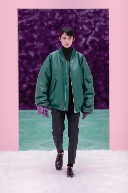 Prada × Raf Simons Prada Raf Simons Nappa Oversized Bomber Jacket Size US L / EU 52-54 / 3 - 4 Thumbnail