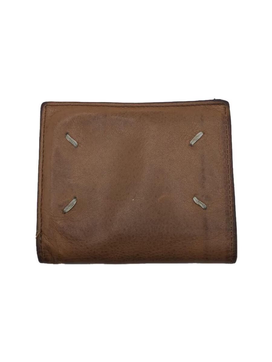 Pre-owned Maison Margiela 4 Stitch Motif Leather Wallet In Brown