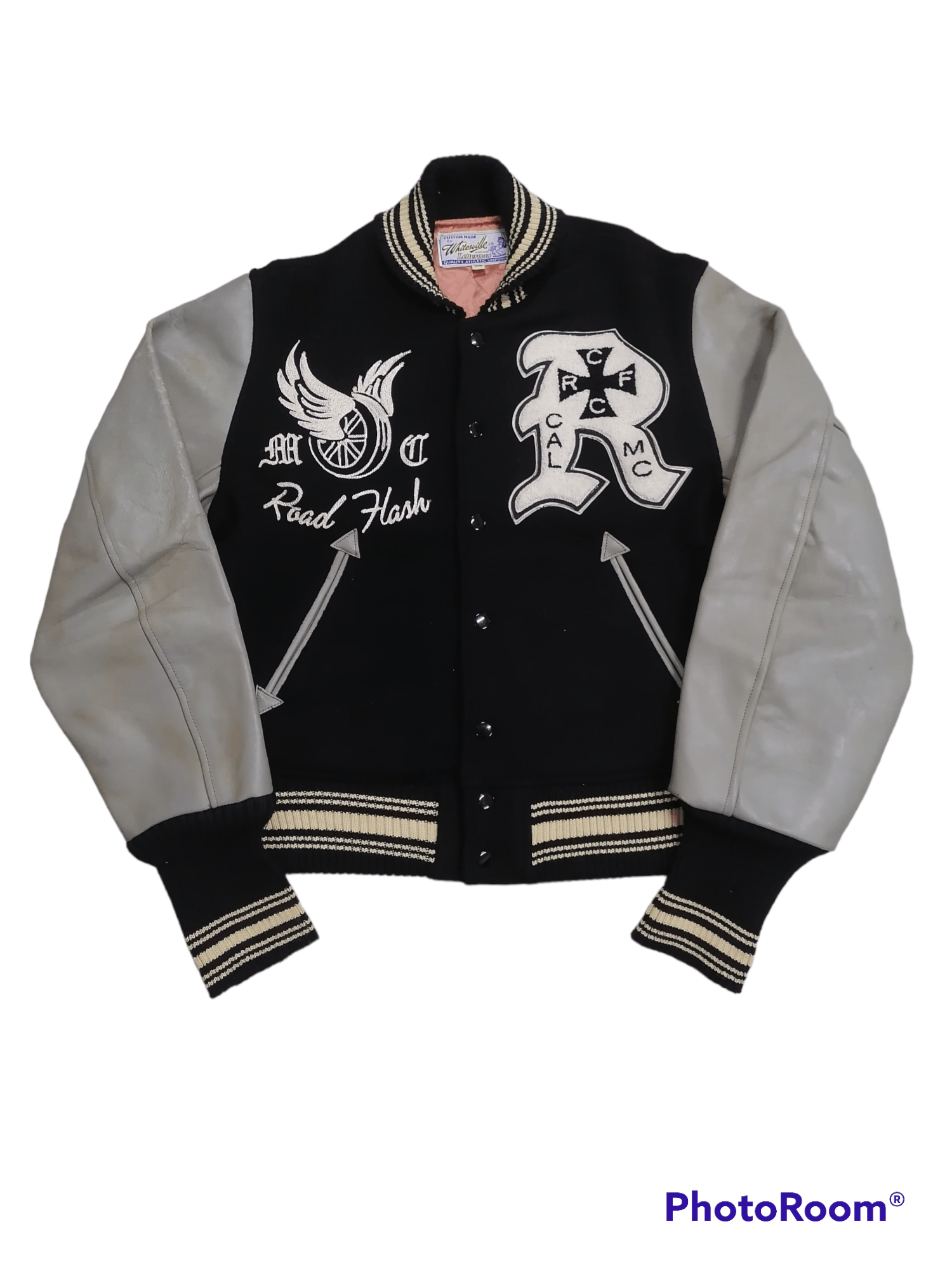 Whitesville Whitesville Varsity Jacket 90s Road Flash Motorcycle Club Size US M / EU 48-50 / 2 - 15 Thumbnail