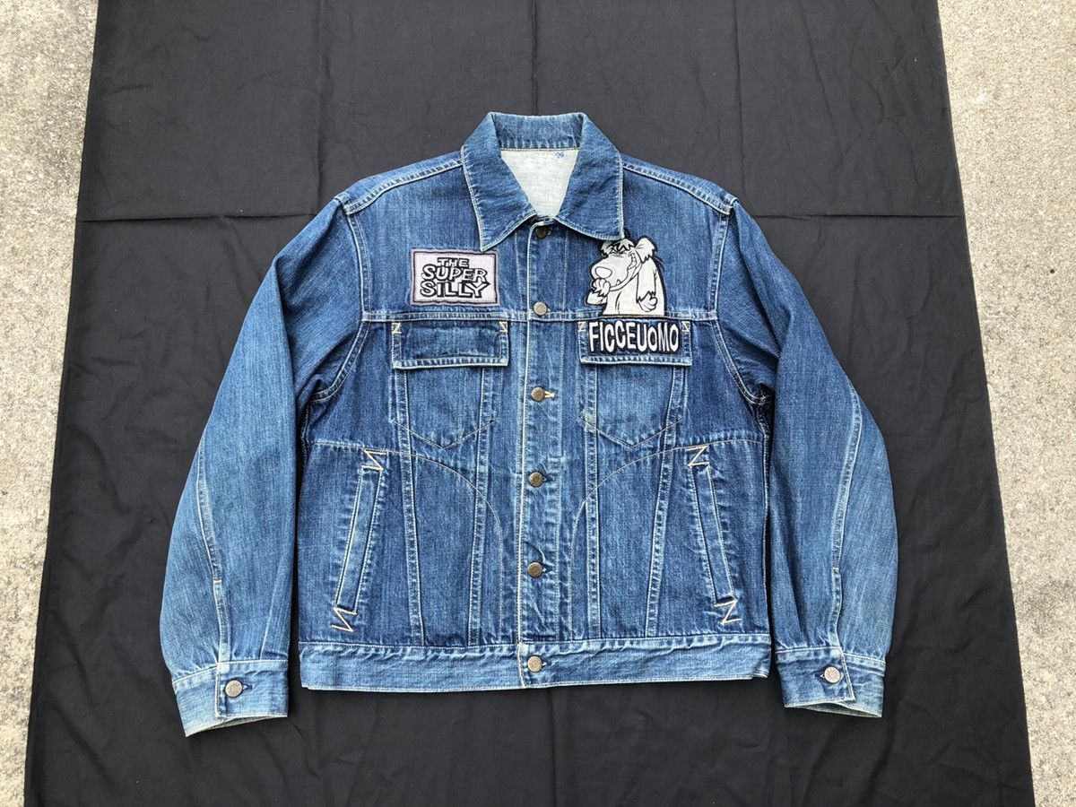 Japanese Brand Vintage 90s Ficce Jeans X Hanna-Barbera Denim Trucker Jacket Size US M / EU 48-50 / 2 - 6 Thumbnail
